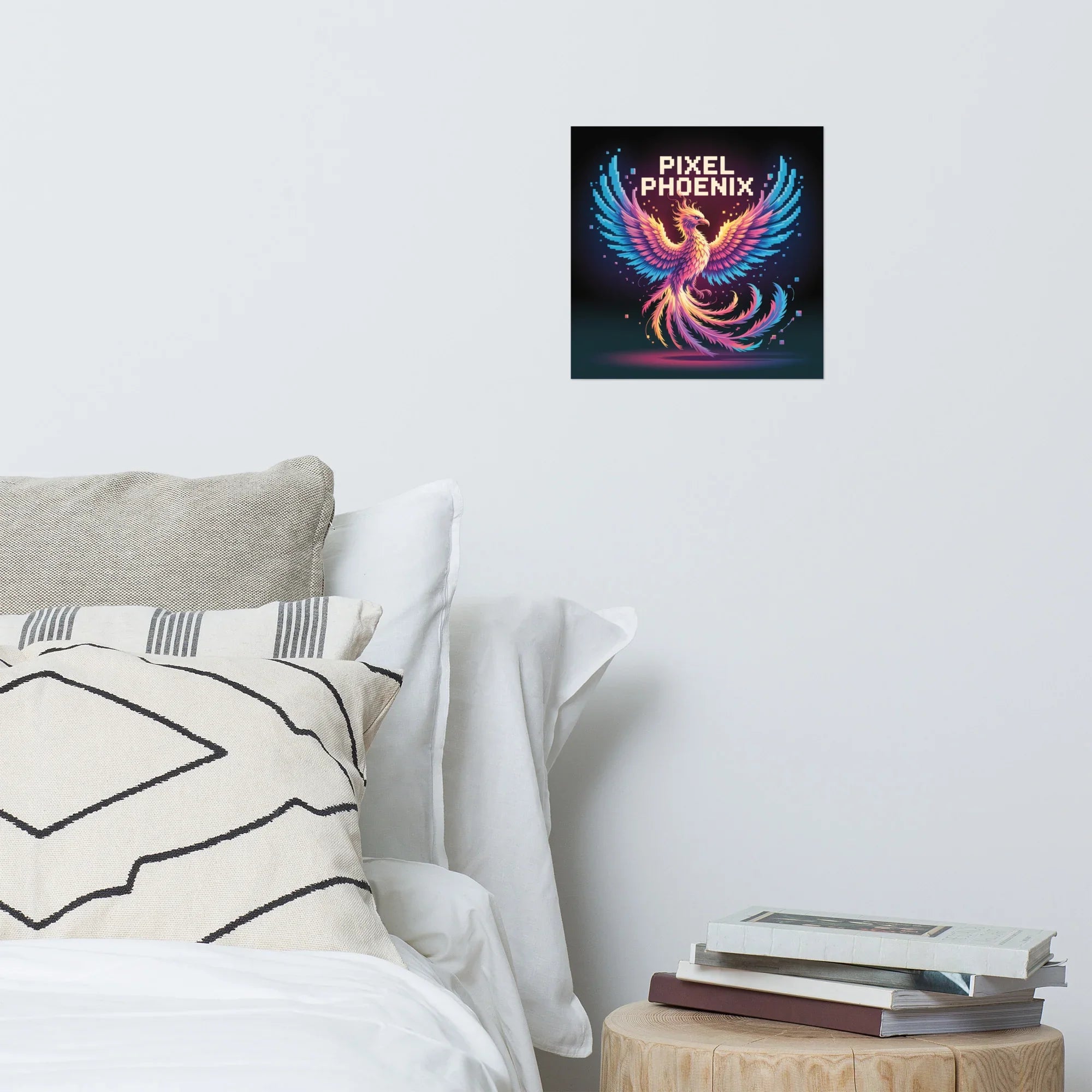 Pixel Phoenix Gaming Poster – Retro Pixel Art Wall Decor - RaZits