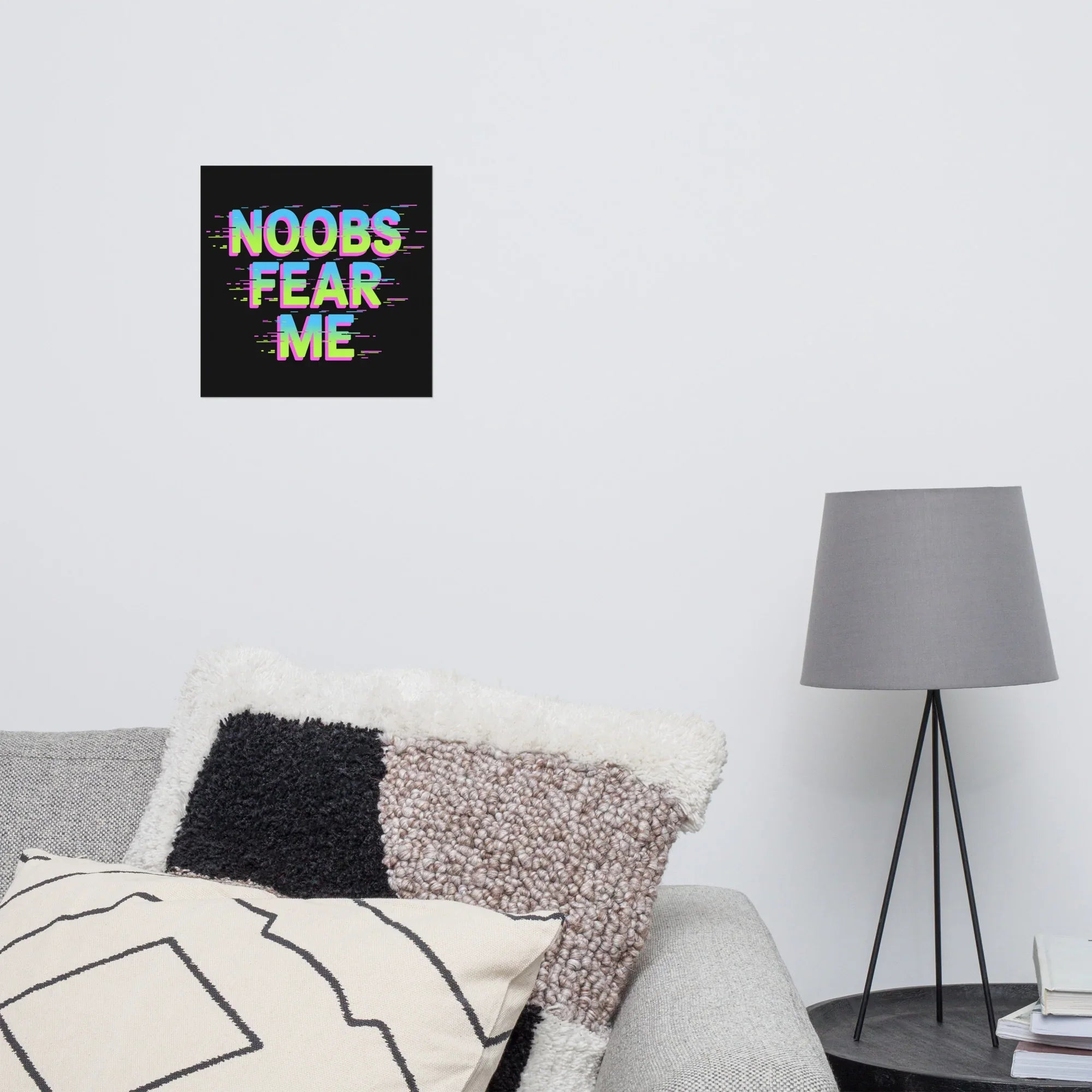 Noobs Fear Me Gaming Poster – Funny Gamer Quote Wall Art - RaZits