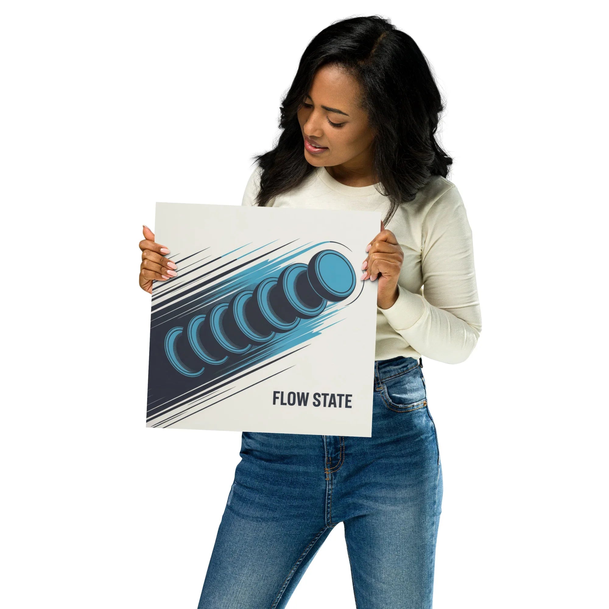 Flow State Gaming Poster – Abstract Motion Design for Focused Gamers - RaZits