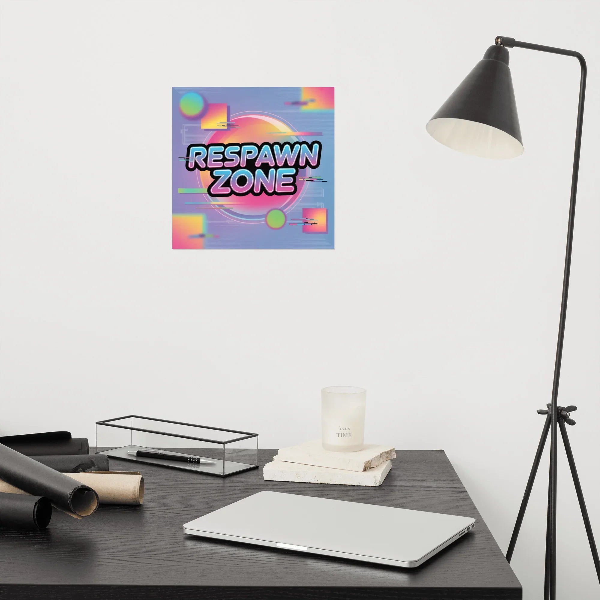 Respawn Zone – Vaporwave Gaming Wall Art - RaZits