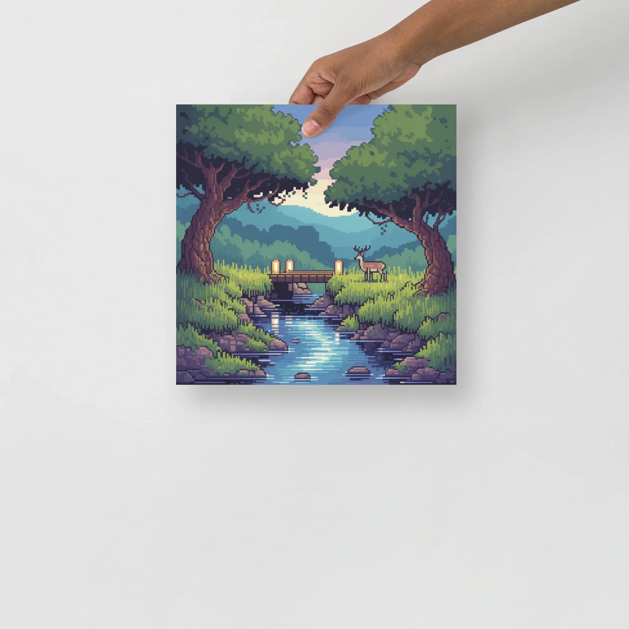 Whispering Grove – Pixel Forest Adventure Art Print - RaZits