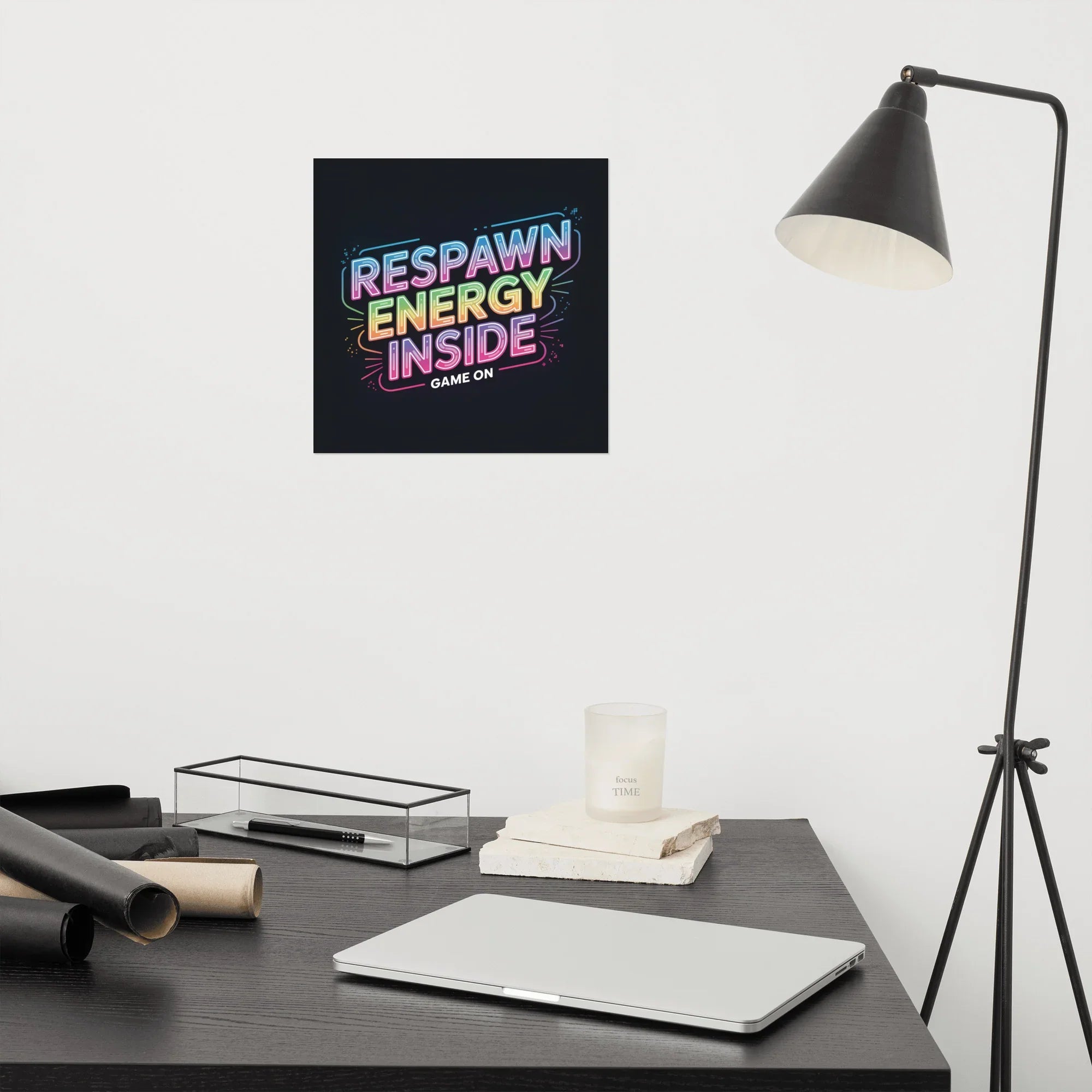 Respawn Energy Inside – Game On Neon Gaming Wall Art for Gamers and Streamers - RaZits