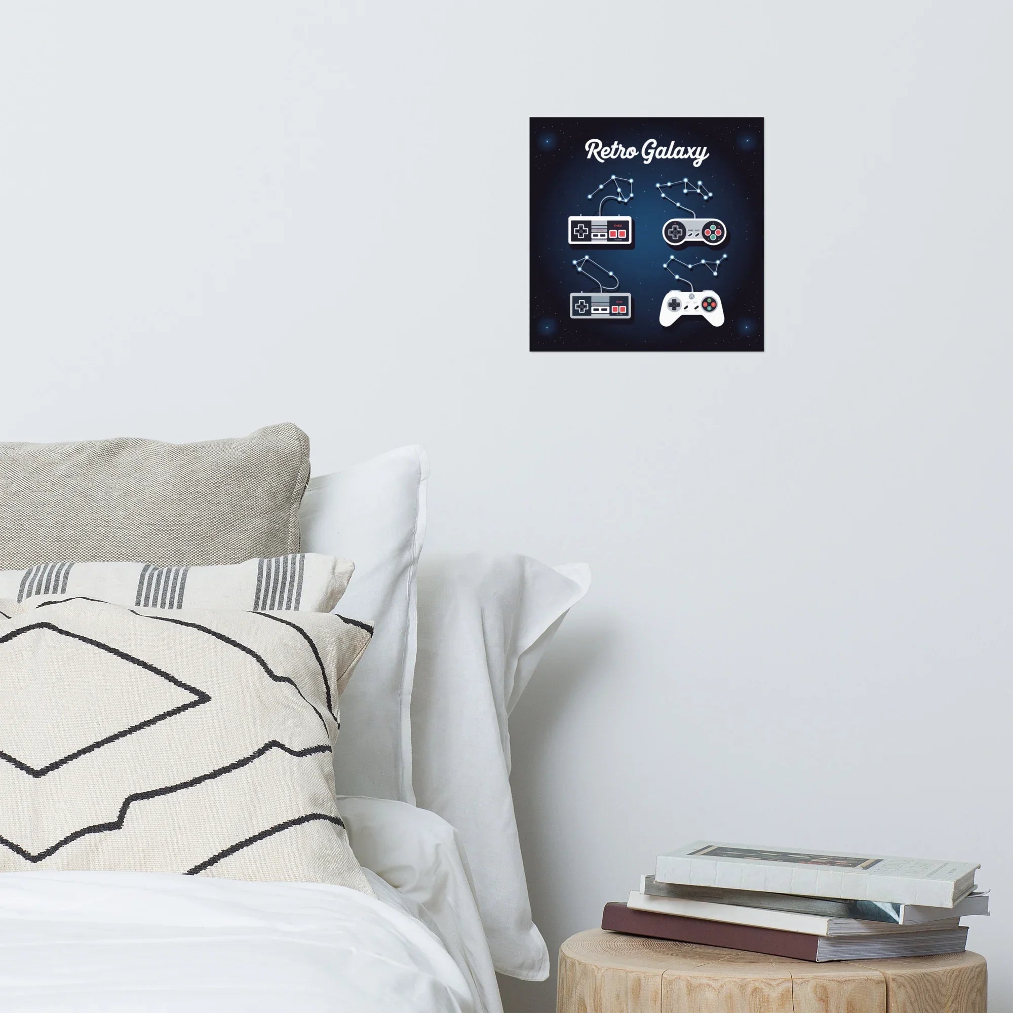 Retro Galaxy – Vintage Controller Constellation Gaming Poster - RaZits