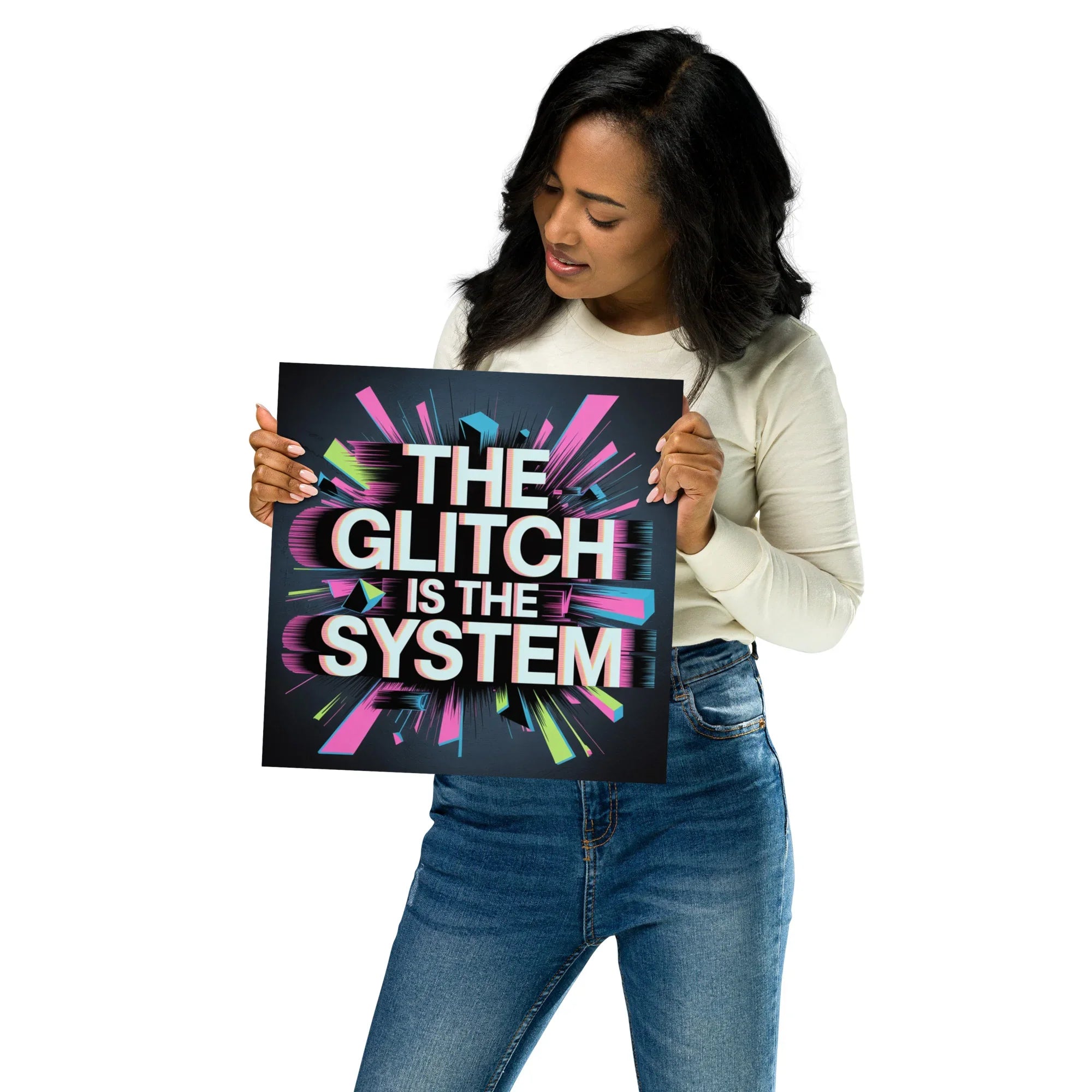 The Glitch Is the System – Gamer Room Decor Retro Gaming Poster Wall Art - RaZits