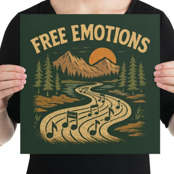 Free Emotions Poster – Musical River at Sunset - RaZits
