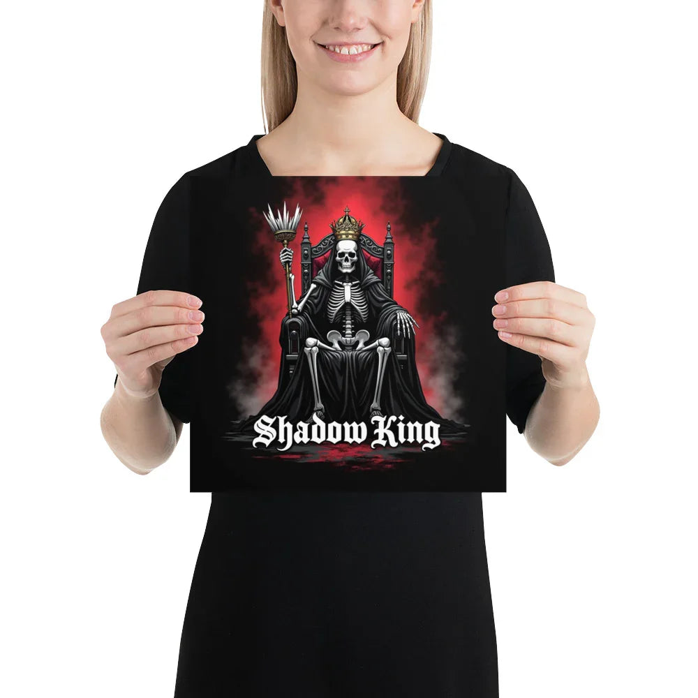 Shadow King Poster – Gothic Skull Art - RaZits