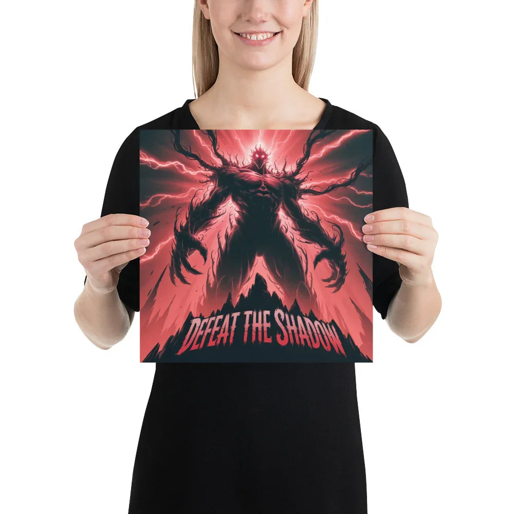 Defeat the Shadow Dark Fantasy Boss Battle Poster - RaZits