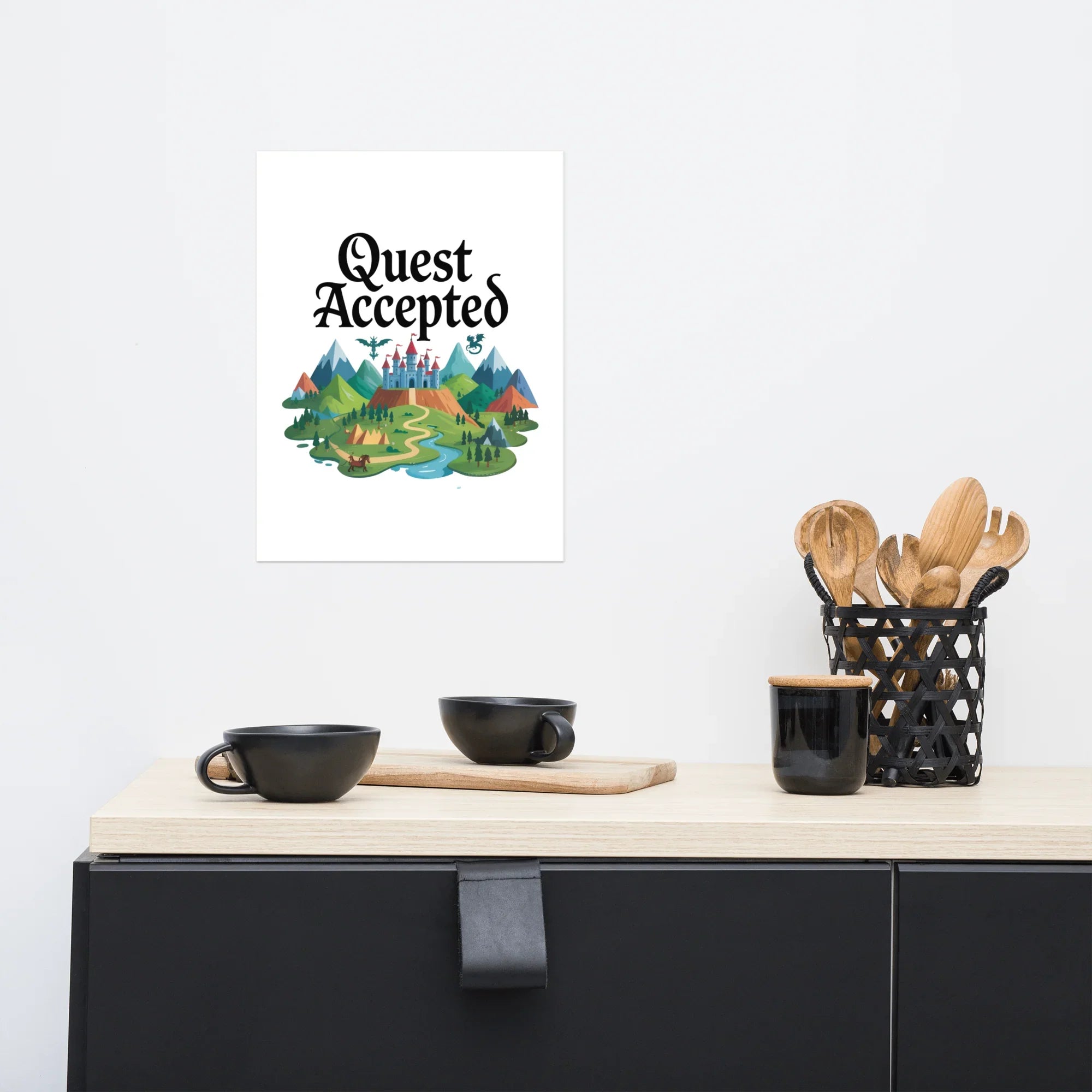 Quest Accepted Poster – Fantasy Adventure Wall Art - RaZits