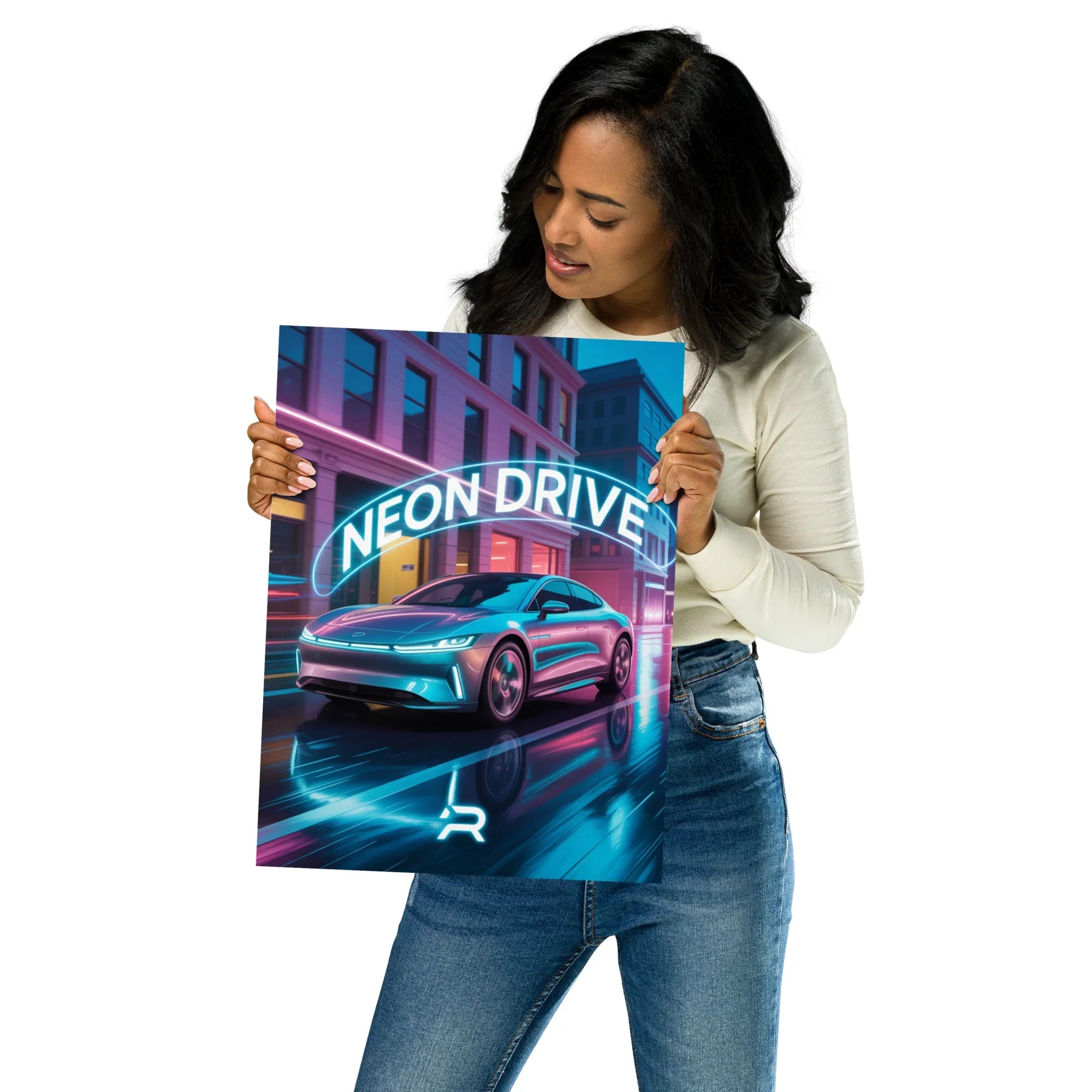 Neon Drive Poster – Retro Futuristic Synthwave Vibes - RaZits