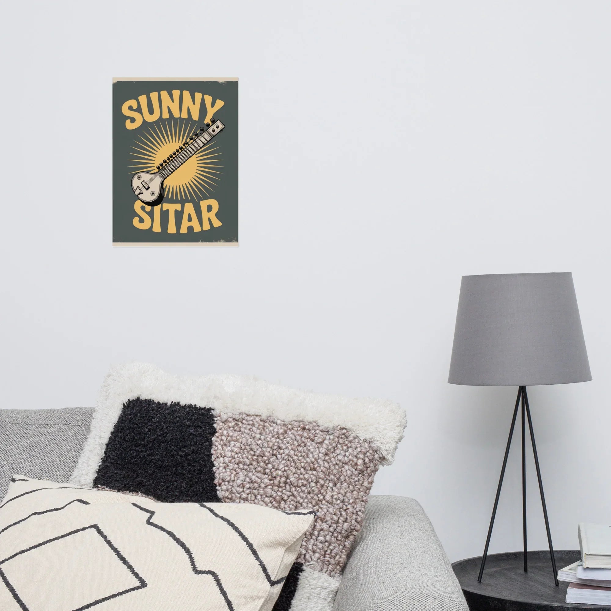 Sunny Sitar Poster – Indian Classical Vibes - RaZits