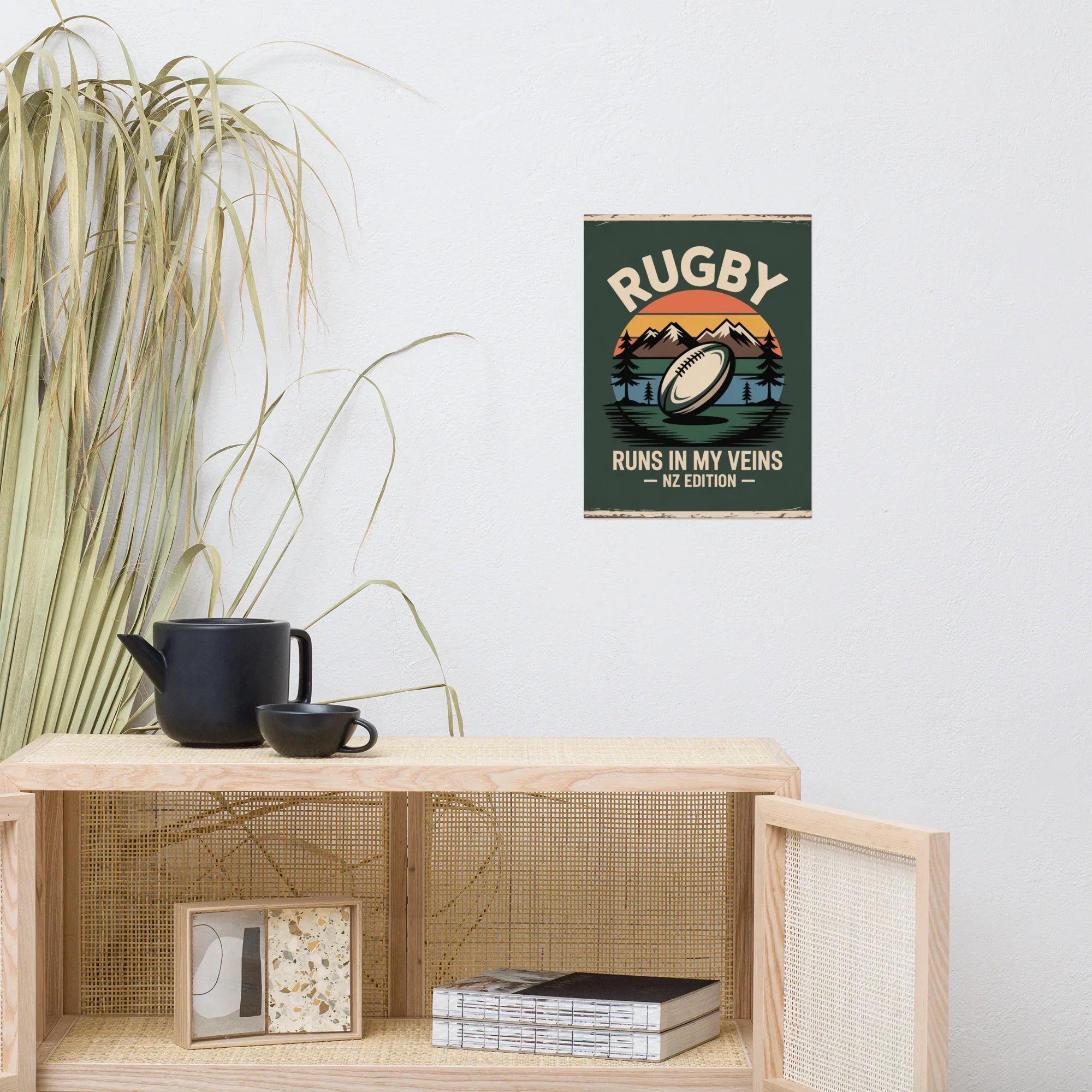 Rugby Runs in My Veins – New Zealand Edition Poster - RaZits