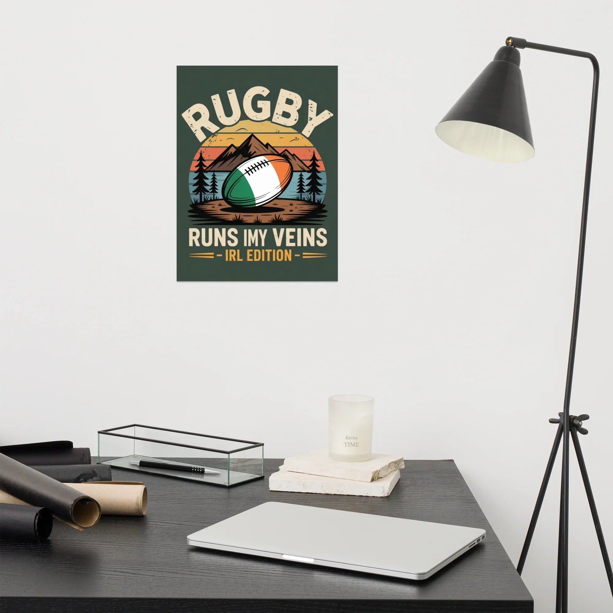 Rugby Runs in My Veins – Ireland Edition Poster - RaZits