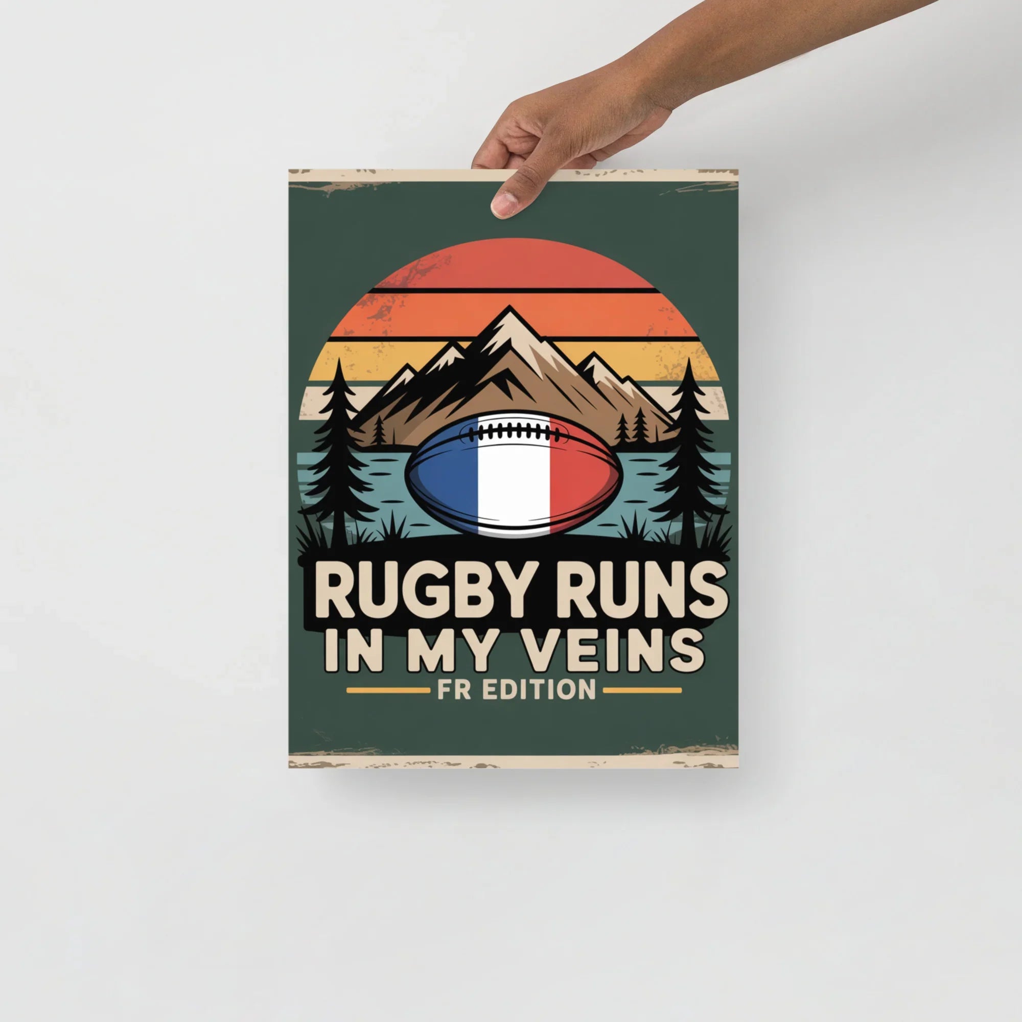 Rugby Runs in My Veins – France Poster (Daylight Edition) - RaZits