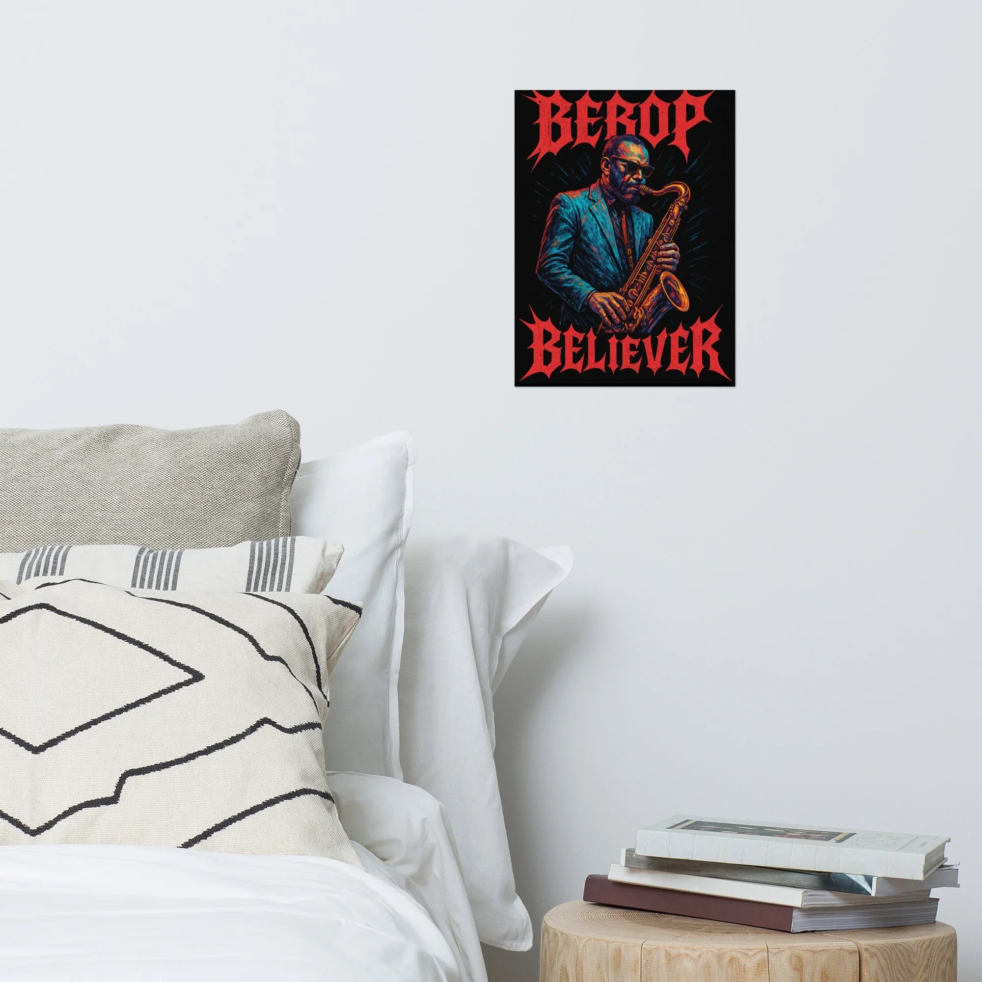 Bebop Believer Poster – Cool Sax Solo in Bold Colors - RaZits