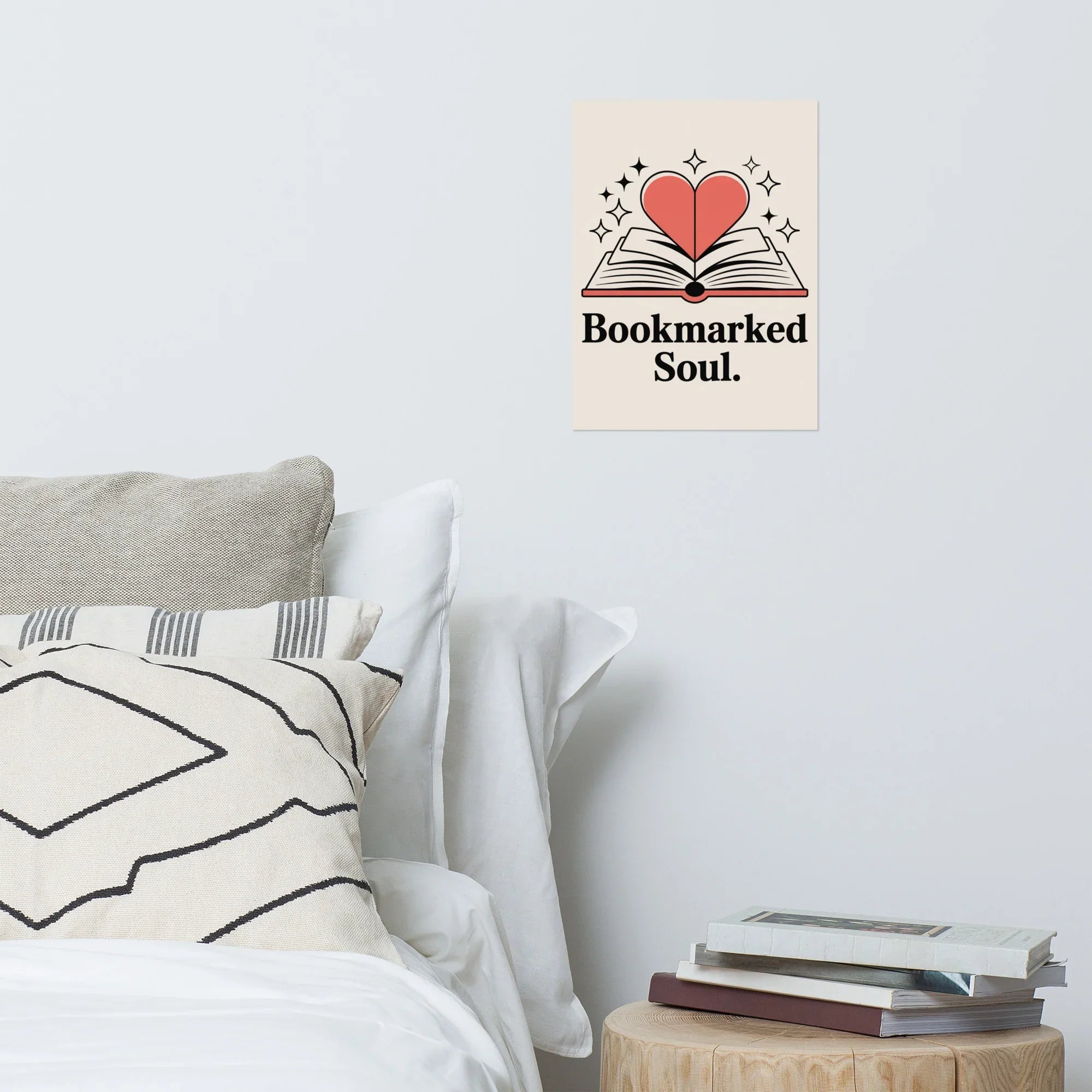 Bookmarked Soul Poster – Heart & Book Art Print - RaZits
