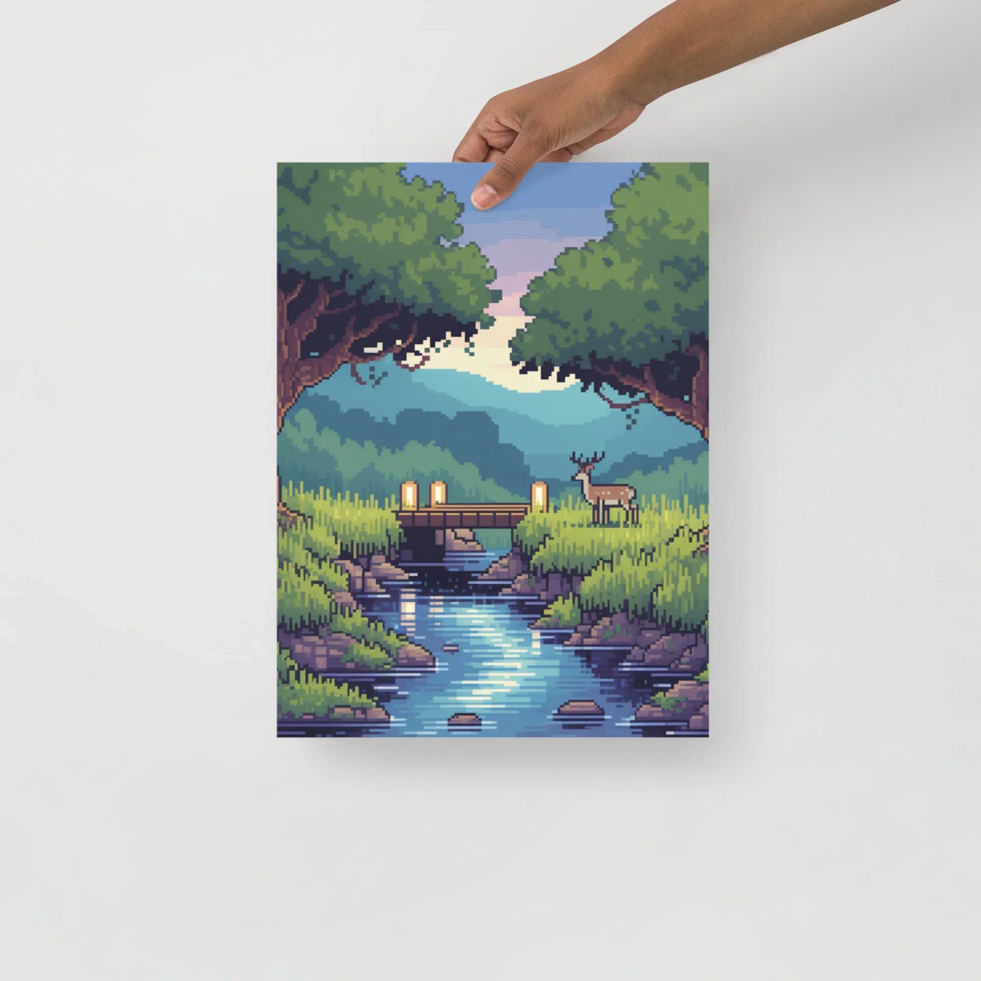 Whispering Grove – Pixel Forest Adventure Art Print - RaZits