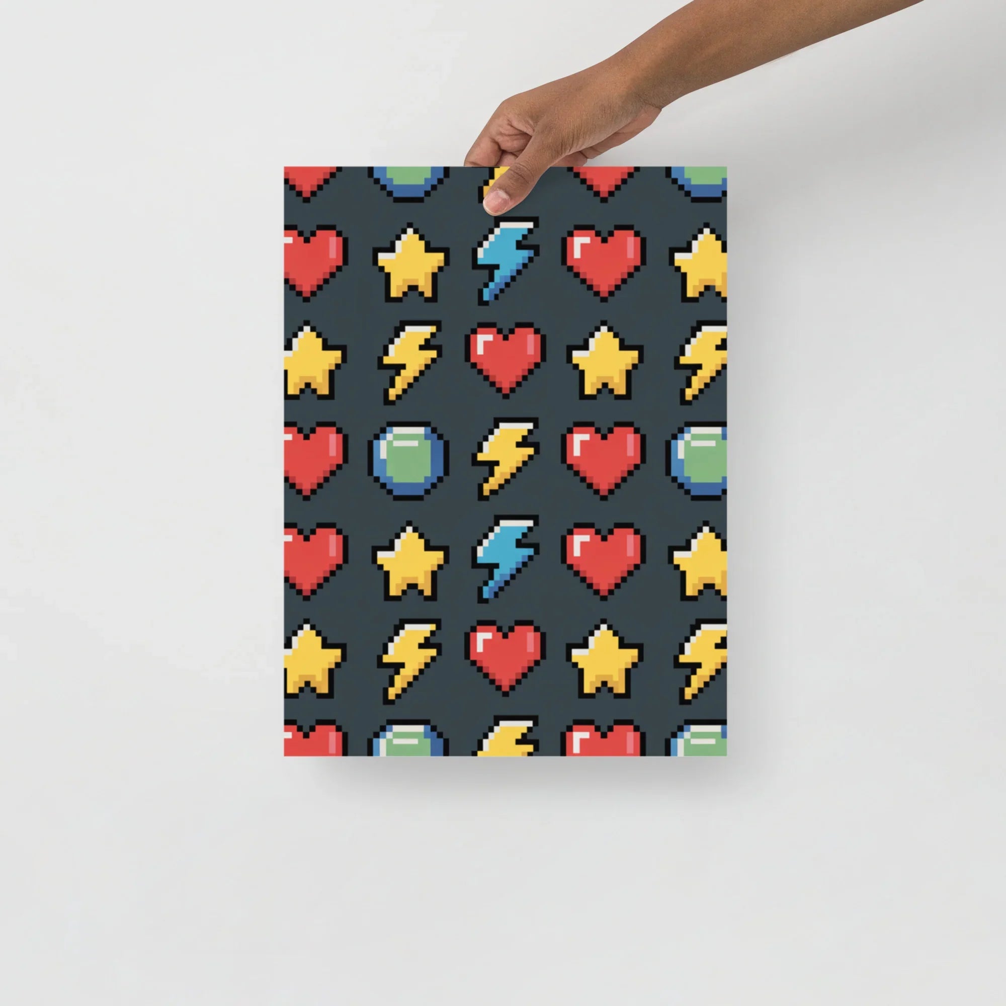 Pixel Pulse Retro Gaming Wall Art – 8-Bit Arcade Aesthetic Pattern - RaZits