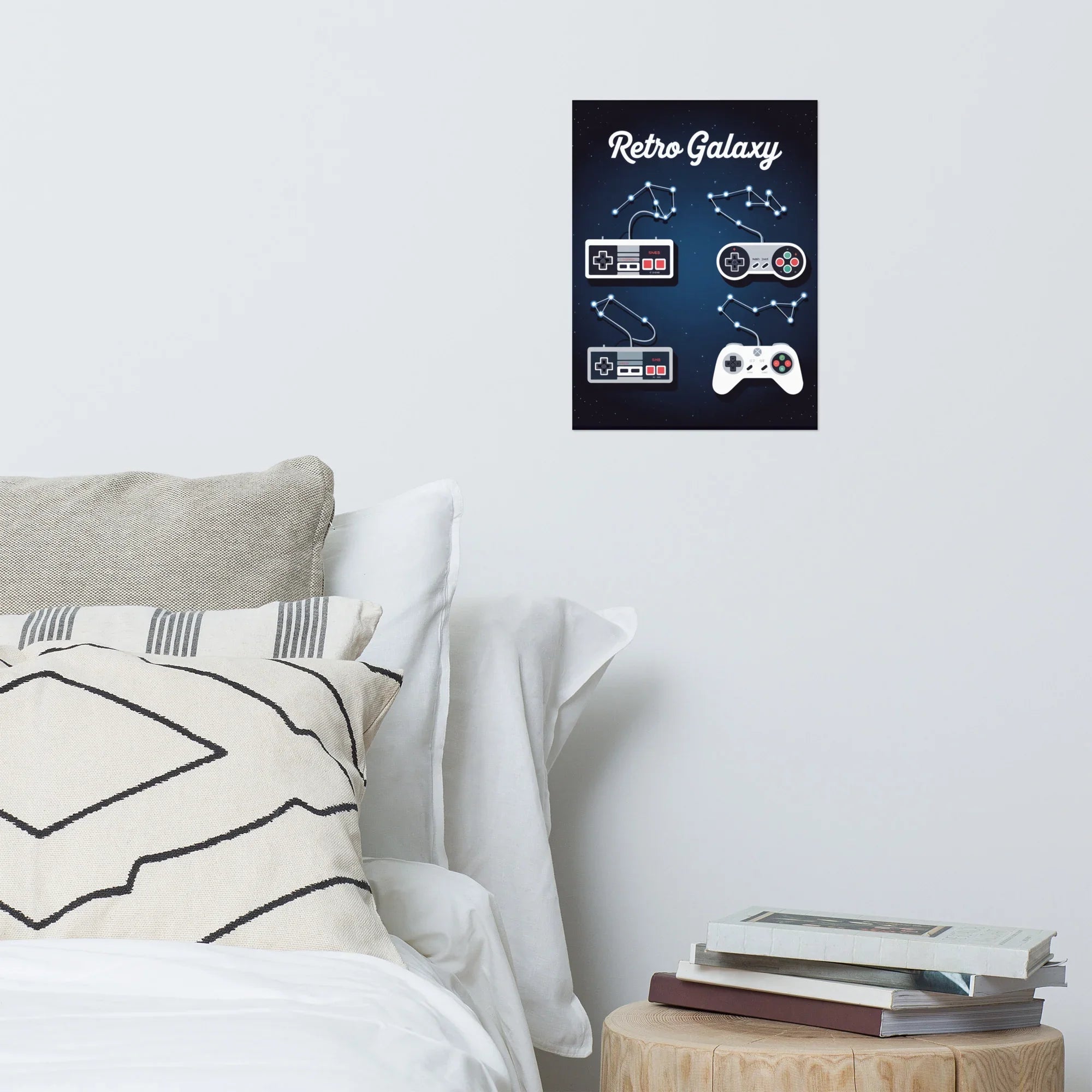 Retro Galaxy – Vintage Controller Constellation Gaming Poster - RaZits