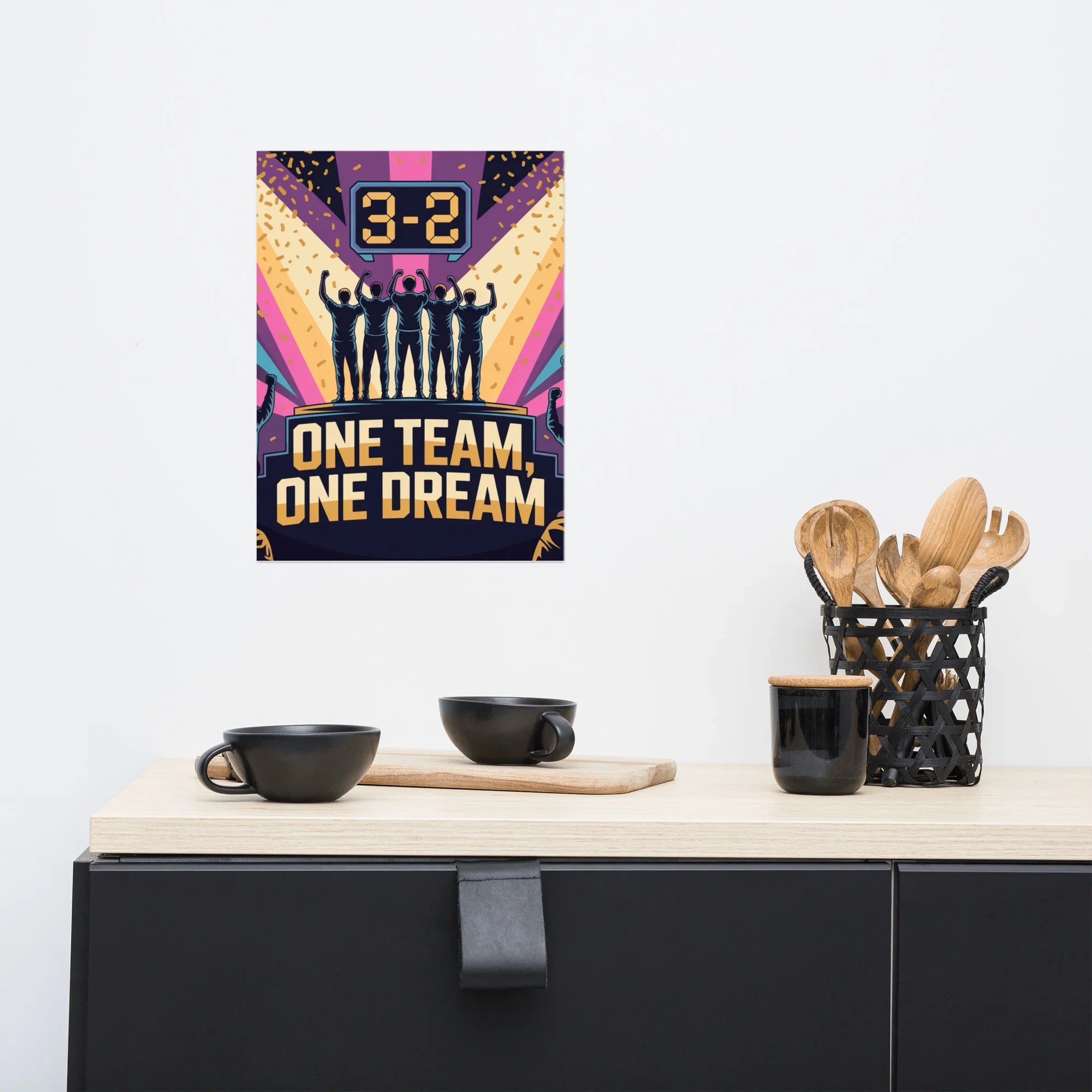 One Team, One Dream – Esports Teamwork Victory Poster - RaZits