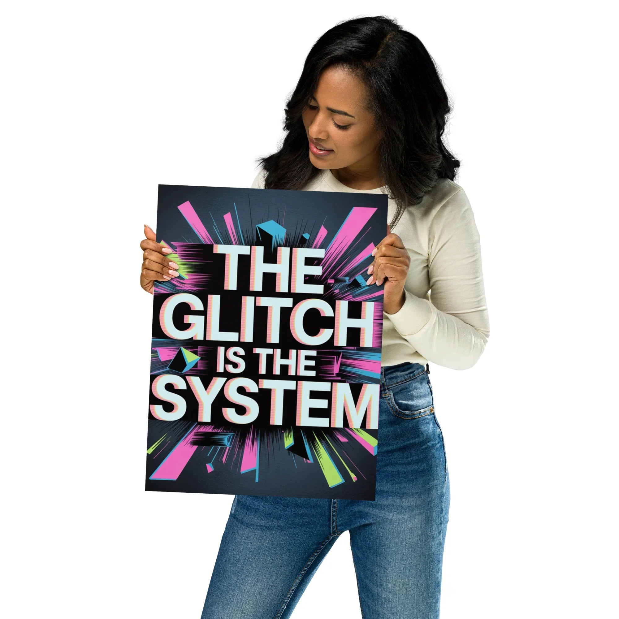 The Glitch Is the System – Gamer Room Decor Retro Gaming Poster Wall Art - RaZits
