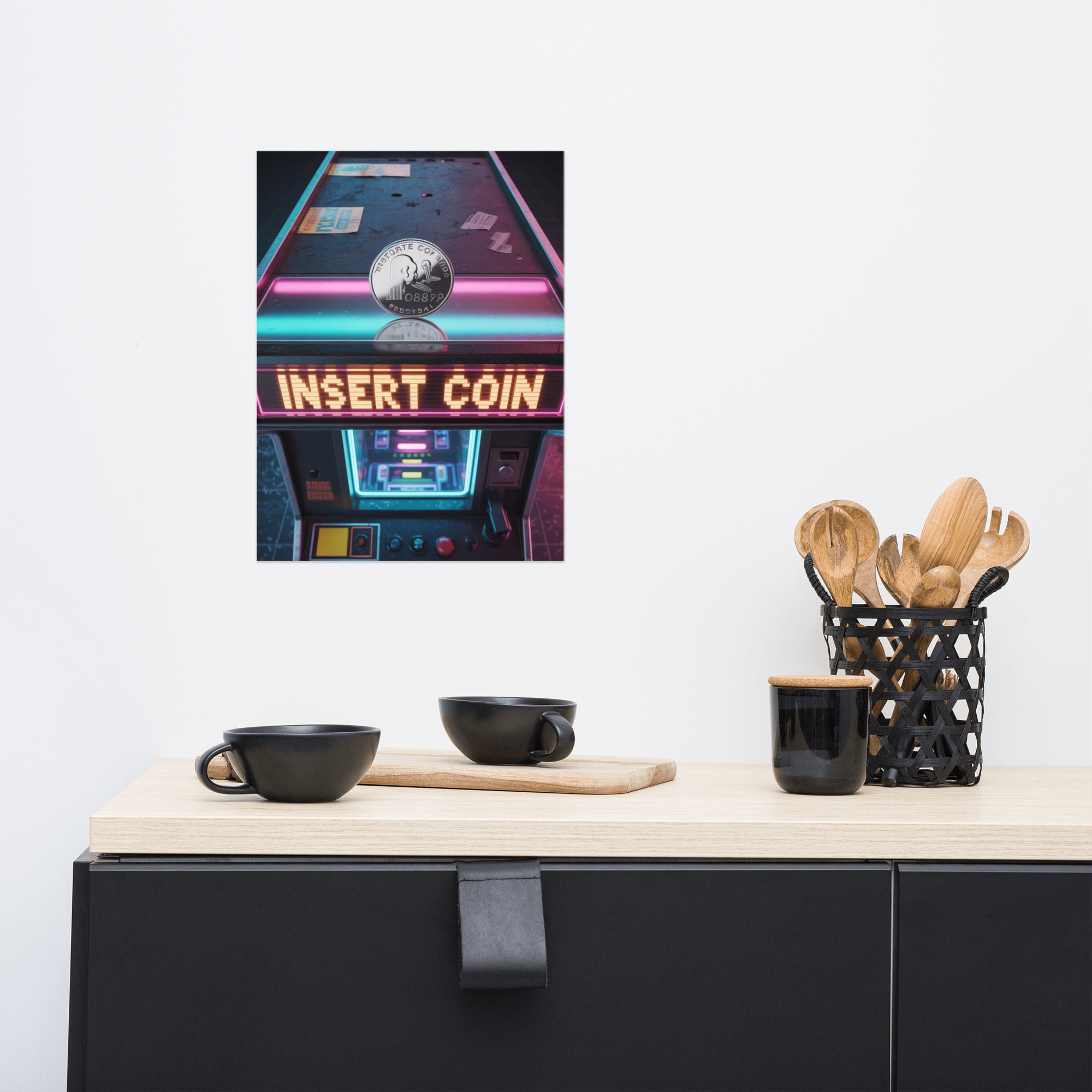 Quarter on the Marquee insert coin arcade poster hero shot matte print