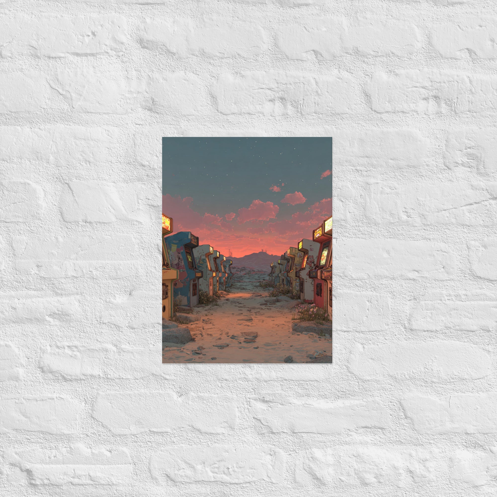 Vintage Arcade Wall Art — The Marquee Boneyard | Premium Retro Gaming Collectible – enhanced matte paper poster in 12x16 front