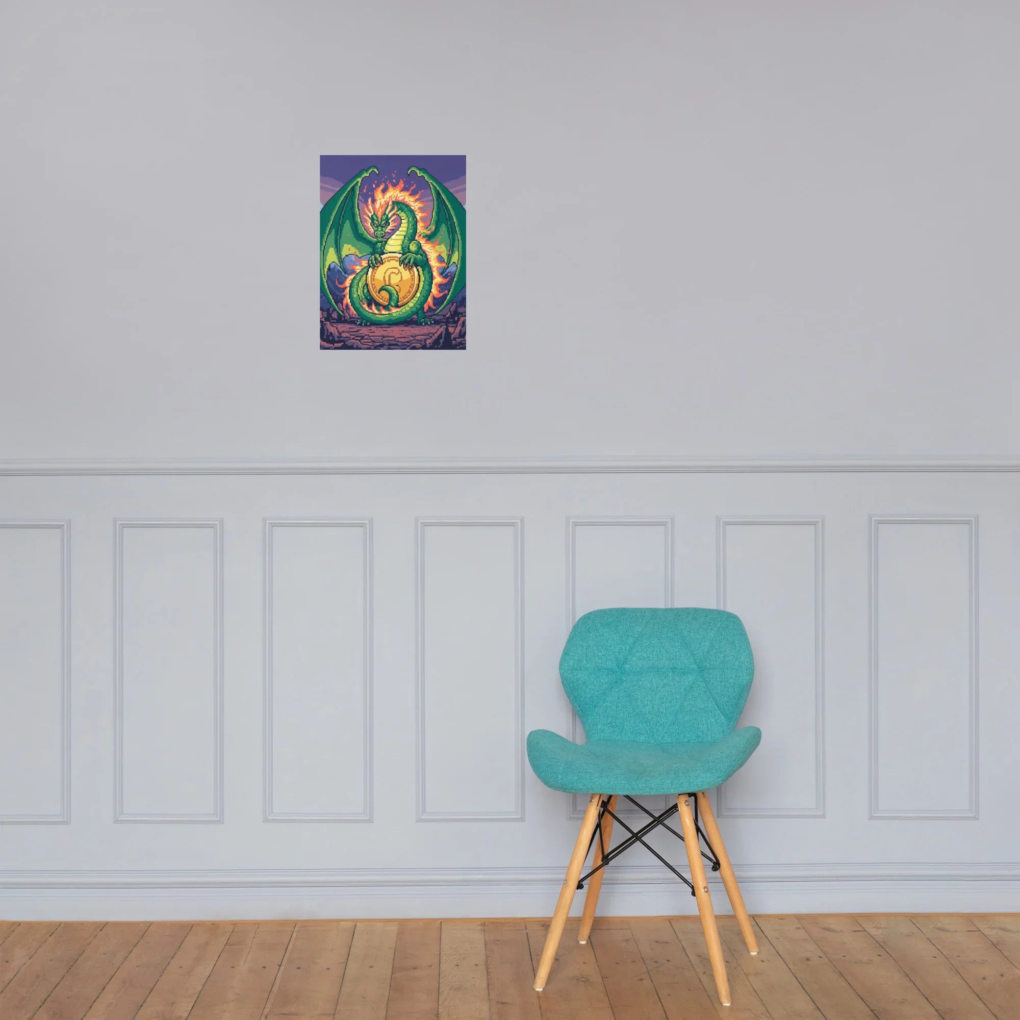 Pixel Dragon Guardian Boss Battle Poster - RaZits