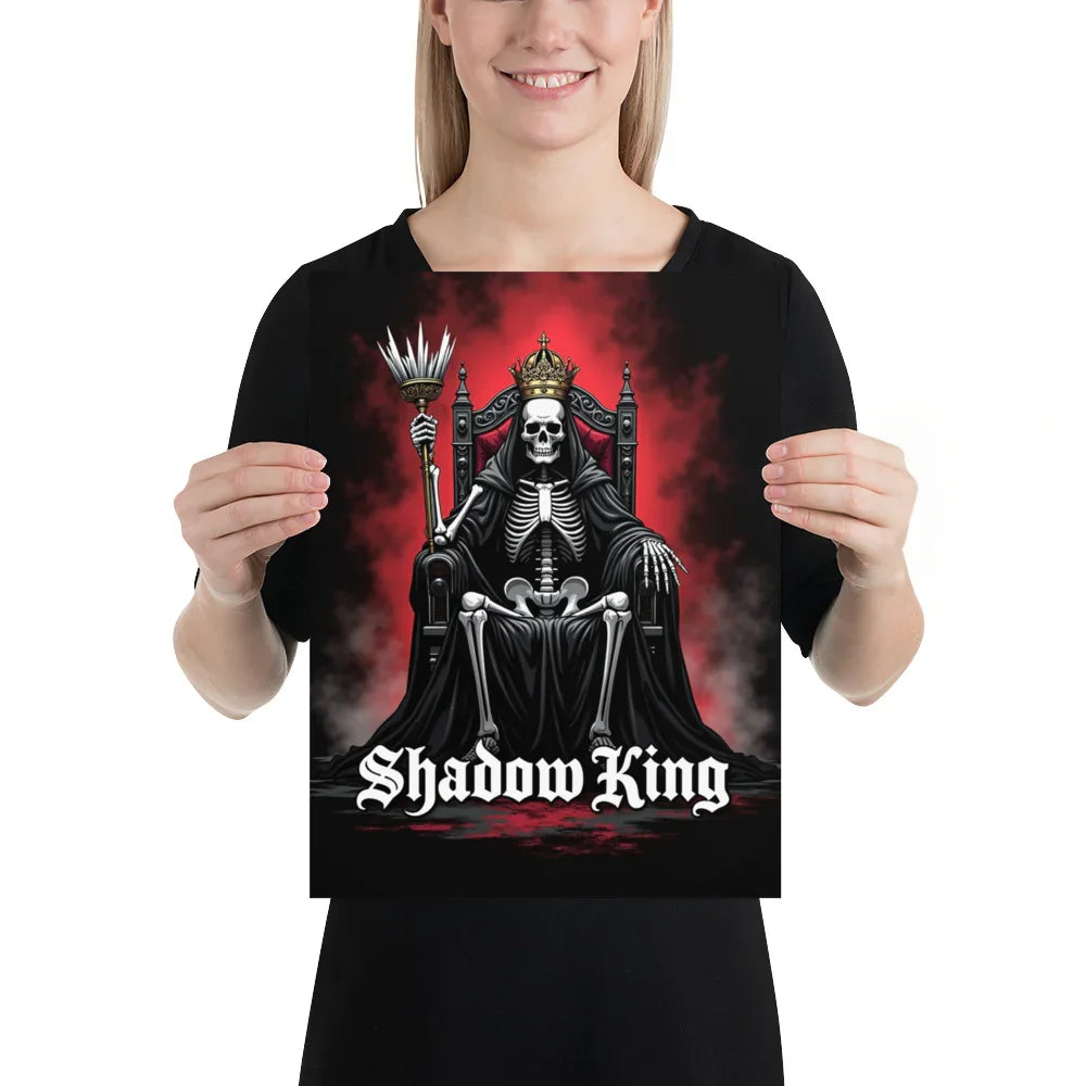 Shadow King Poster – Gothic Skull Art - RaZits
