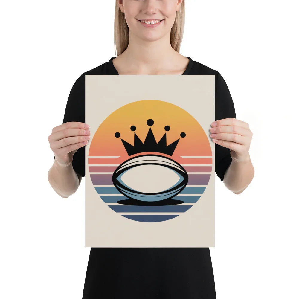 Rugby Sunset Poster – Sport Landscape Wall Art - RaZits