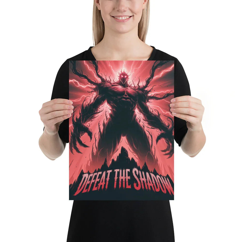 Defeat the Shadow Dark Fantasy Boss Battle Poster - RaZits