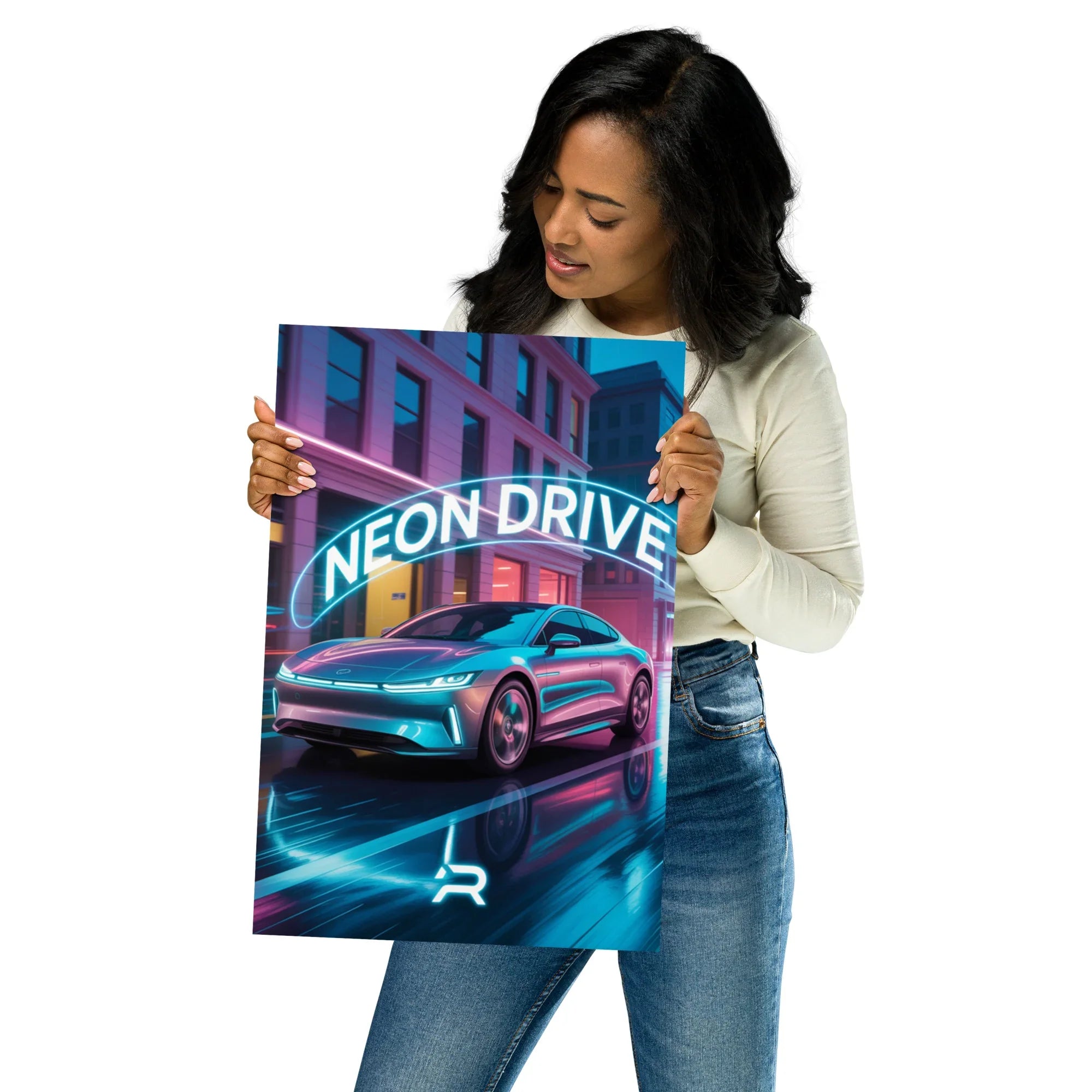 Neon Drive Poster – Retro Futuristic Synthwave Vibes - RaZits