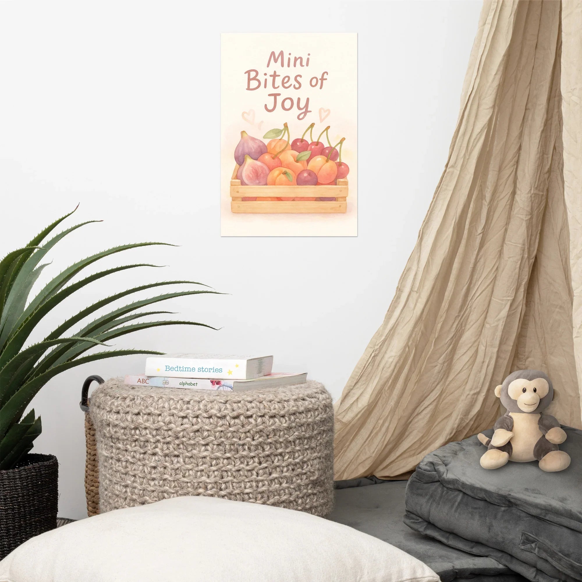 Mini Fruit Crate Art Print – Bites of Joy Watercolor Illustration - RaZits