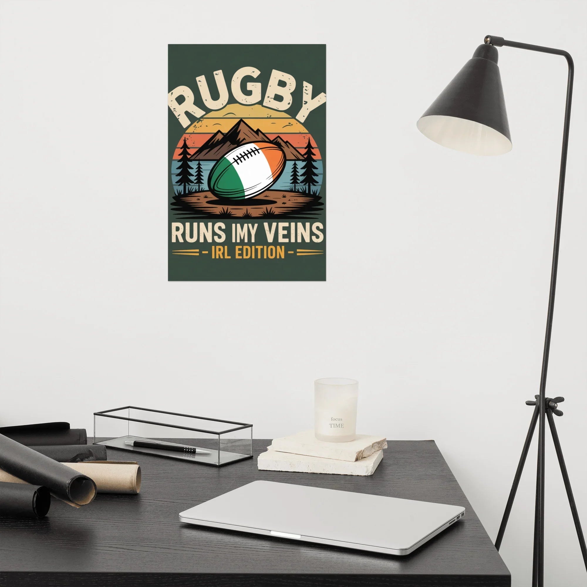 Rugby Runs in My Veins – Ireland Edition Poster - RaZits
