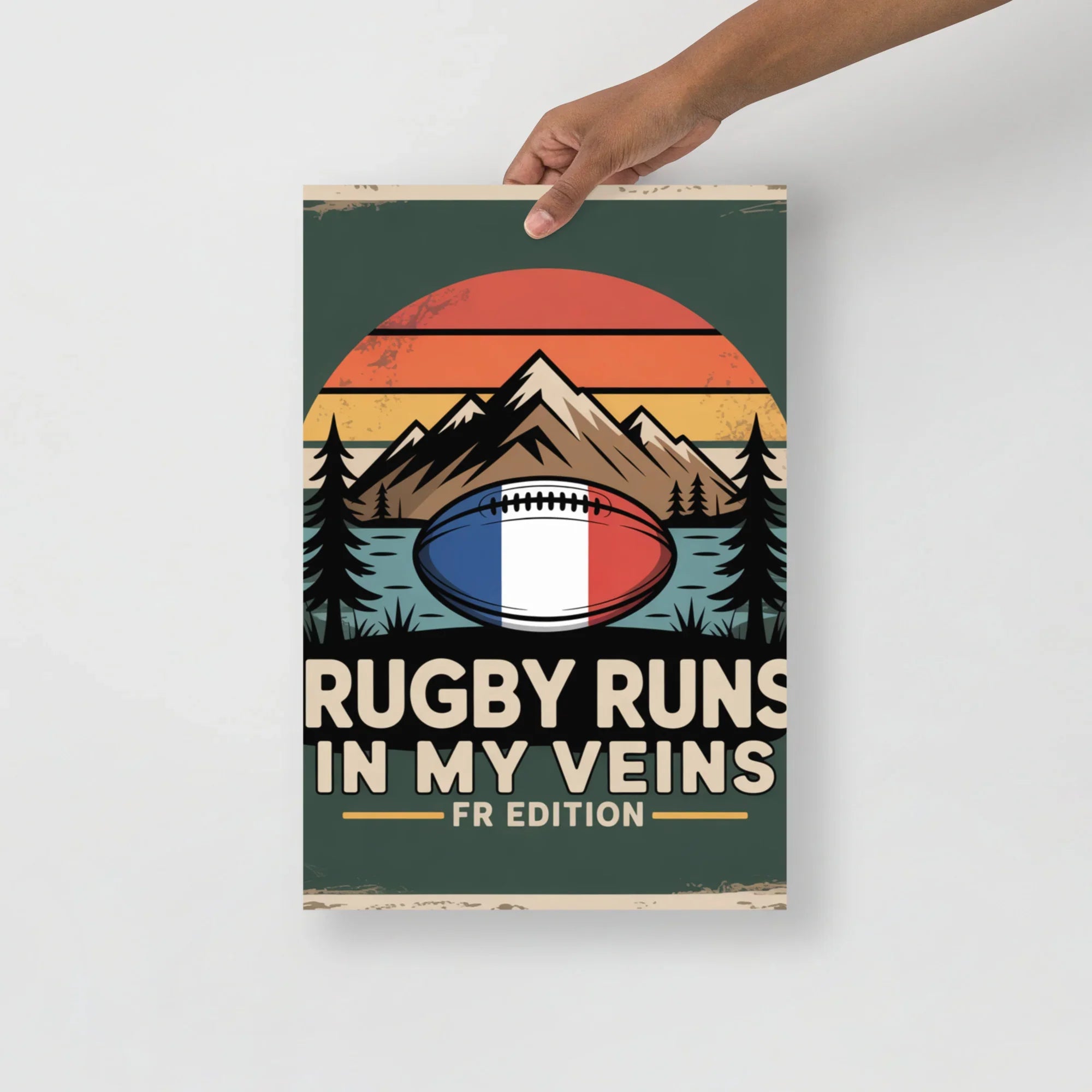 Rugby Runs in My Veins – France Poster (Daylight Edition) - RaZits