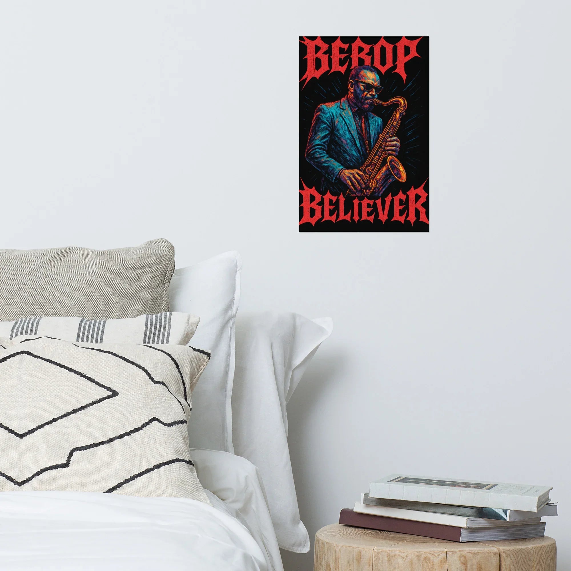 Bebop Believer Poster – Cool Sax Solo in Bold Colors - RaZits
