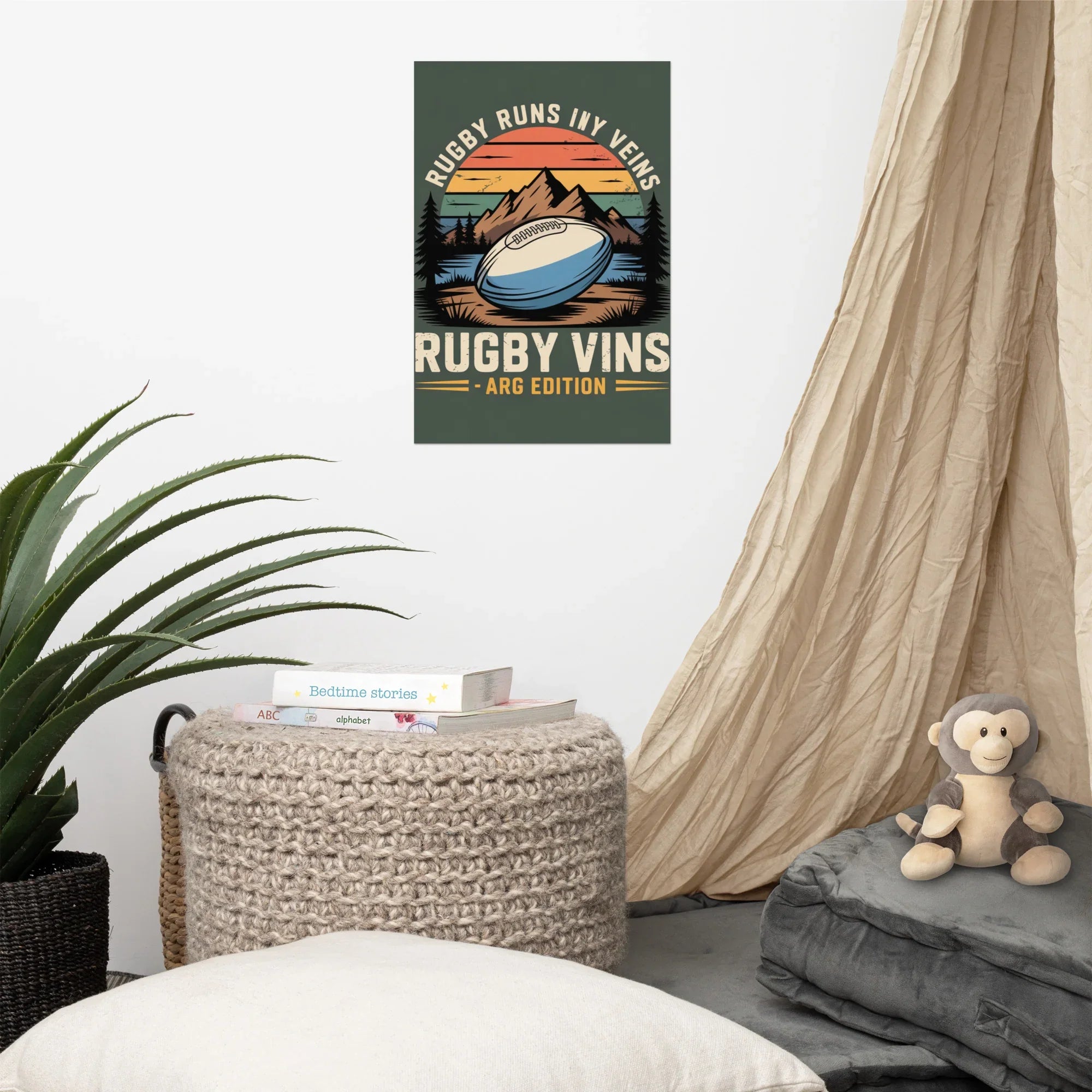 Argentina Rugby Poster – Retro Fan Wall Print - RaZits