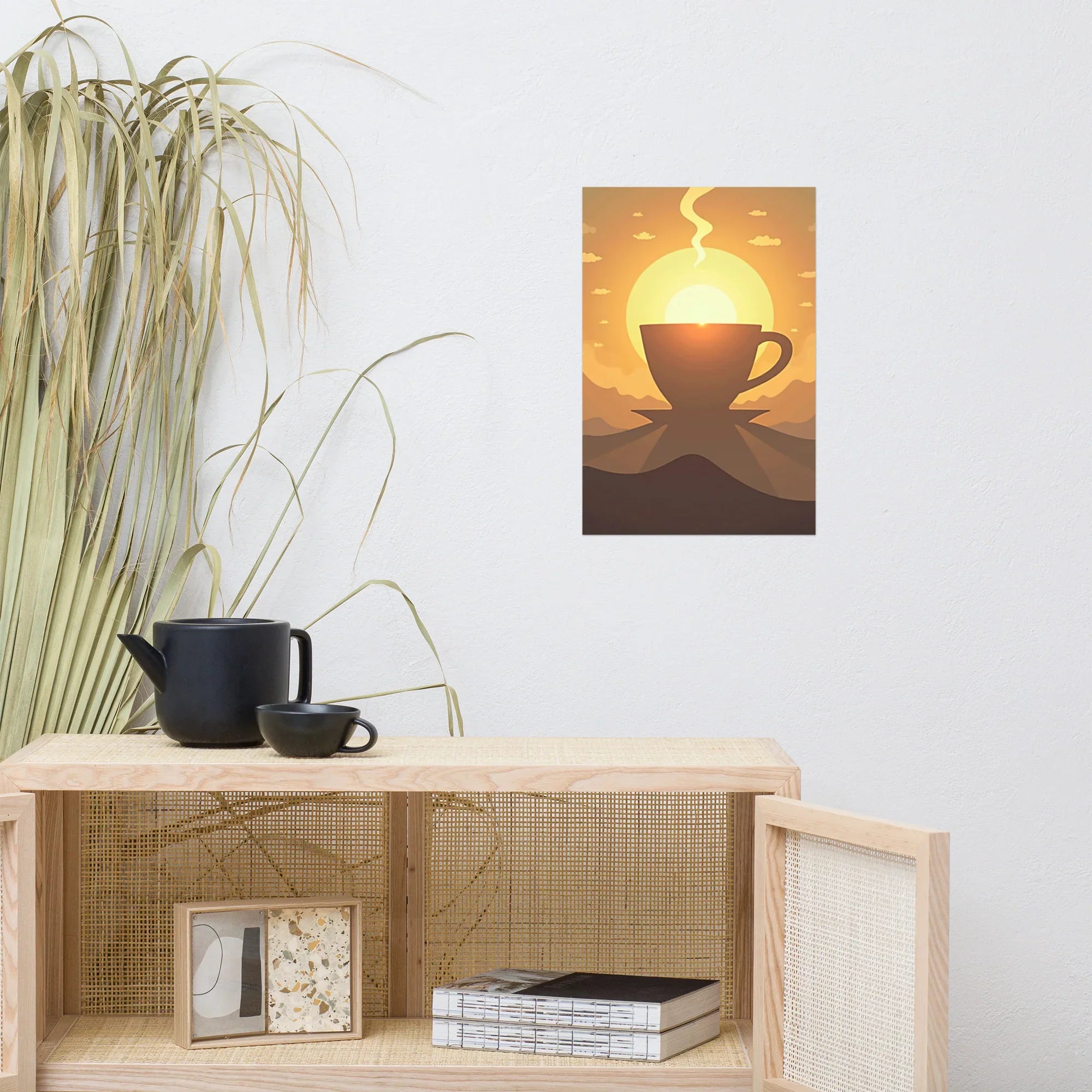 Sunrise Brew Wall Art – Coffee and Light Poster - RaZits