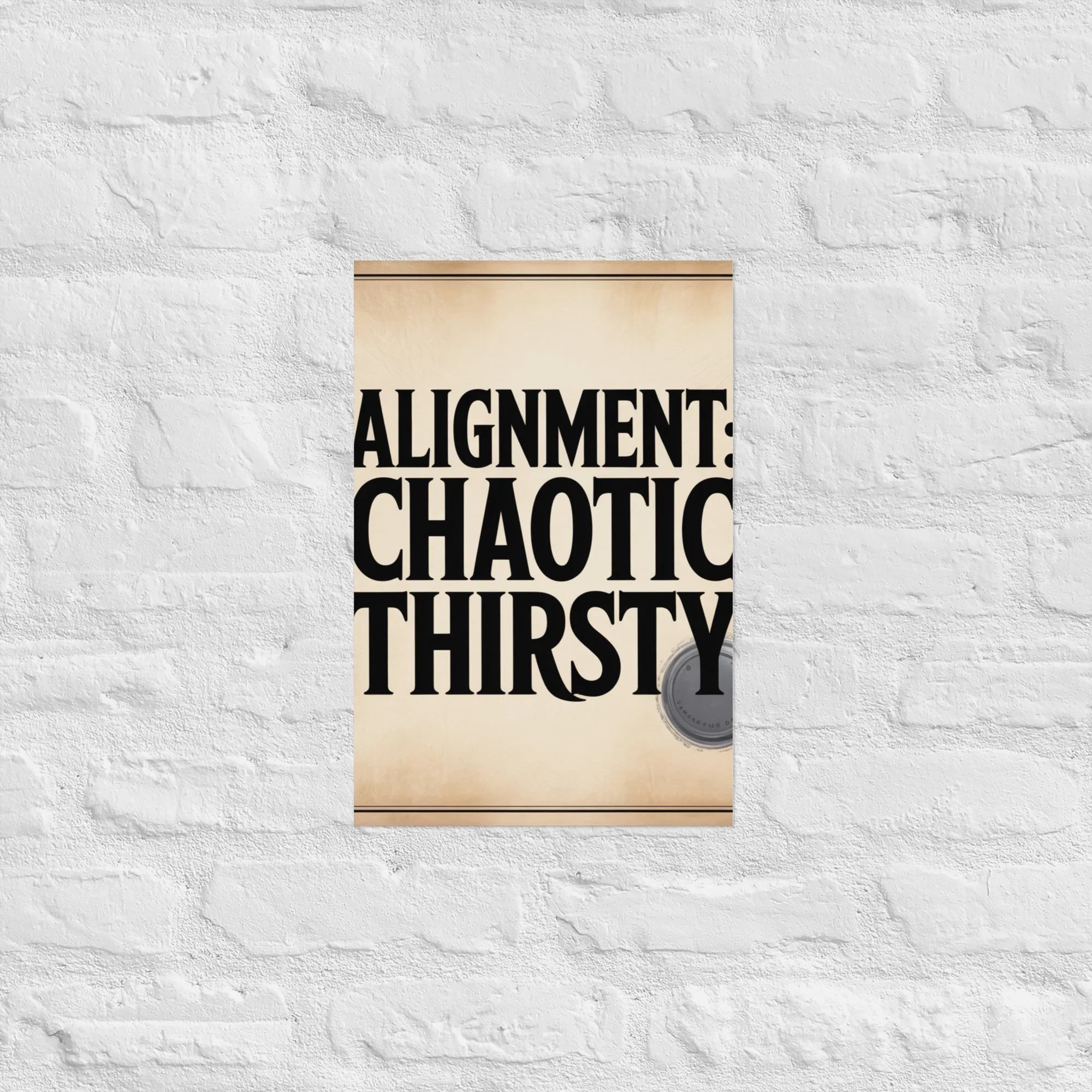 Chaotic Alignment Wall Print – Funny DnD Quote Art for Nerdy Gamer Decor - RaZits