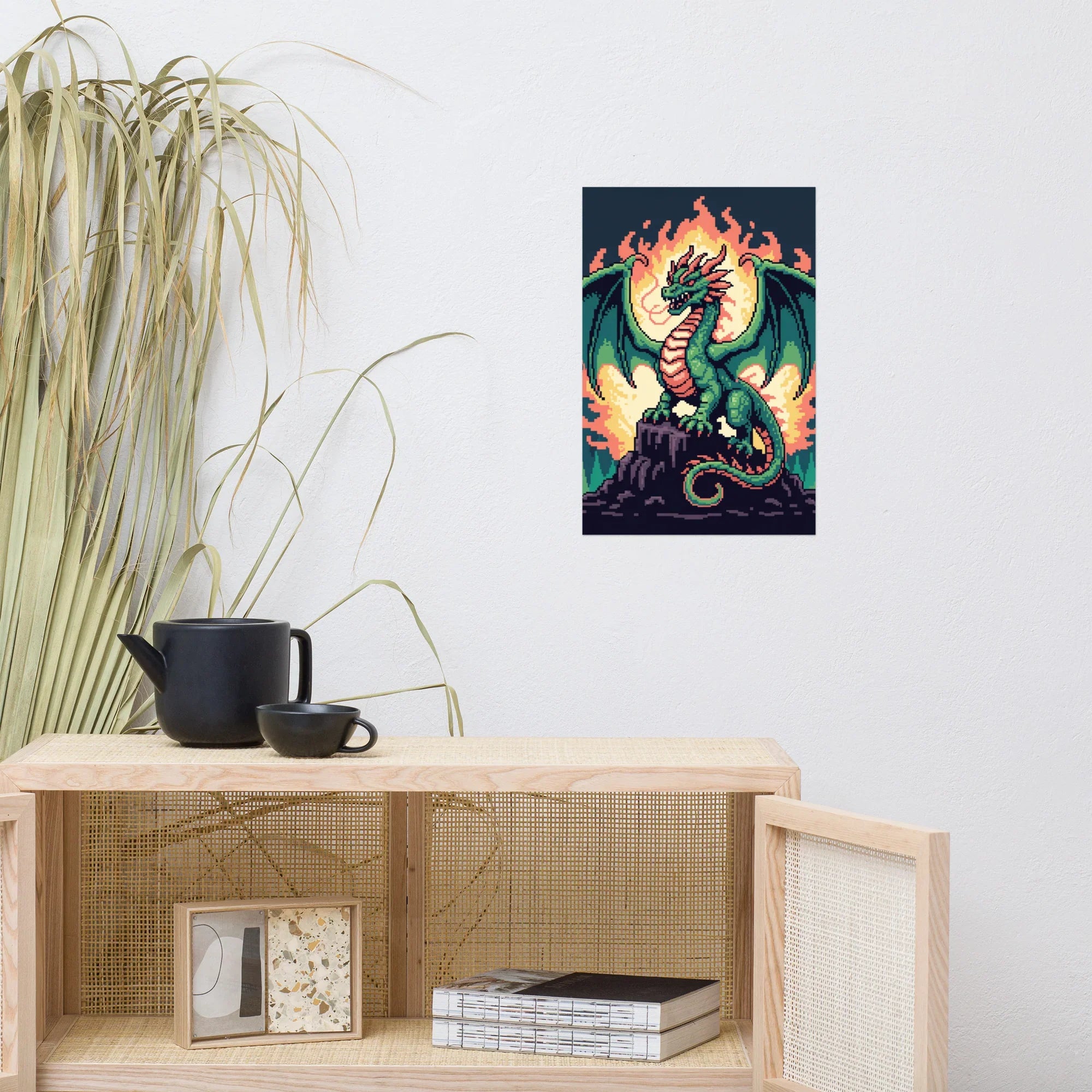 Inferno Dragon – Epic Pixel Fantasy Art for RPG Gamers - RaZits