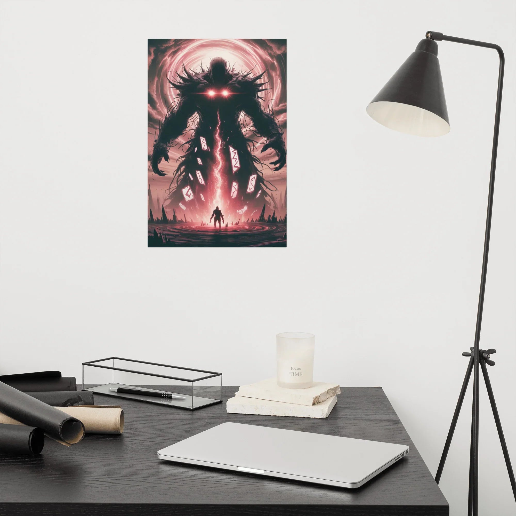 Eclipse of Titans – Dark Fantasy Boss Battle Art Print - RaZits