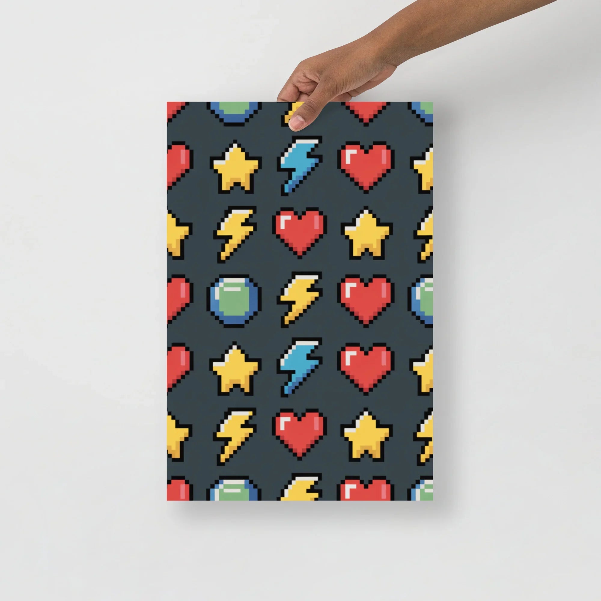 Pixel Pulse Retro Gaming Wall Art – 8-Bit Arcade Aesthetic Pattern - RaZits