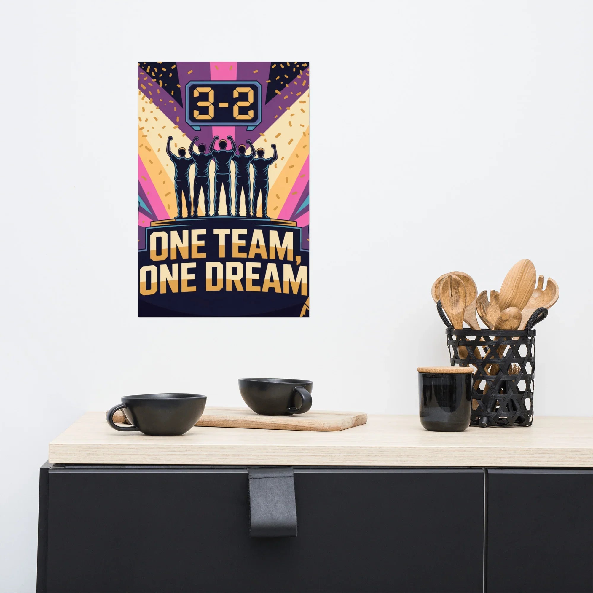One Team, One Dream – Esports Teamwork Victory Poster - RaZits