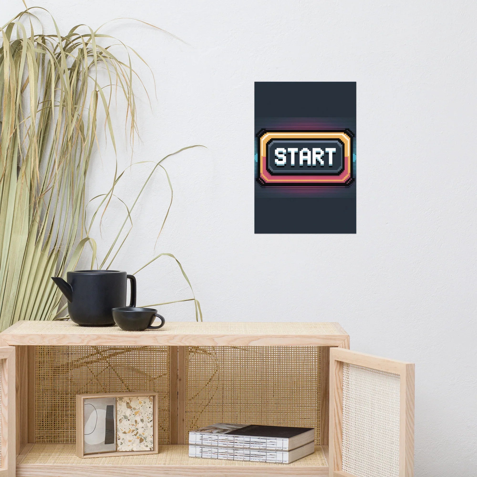 START – Retro Pixel Gaming Artwork for Arcade Lovers - RaZits