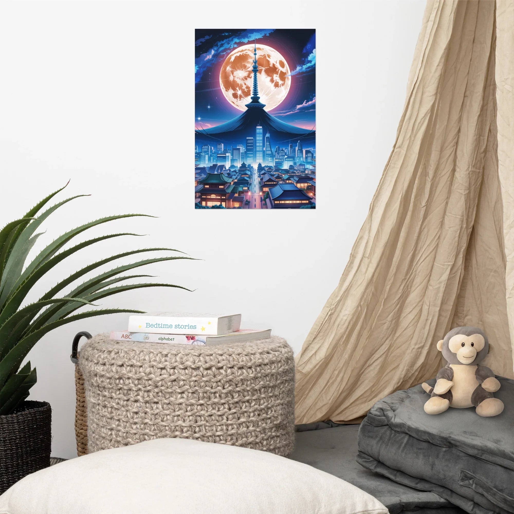 Cyberpunk City Art – Futuristic Anime Skyline Wall Decor - RaZits