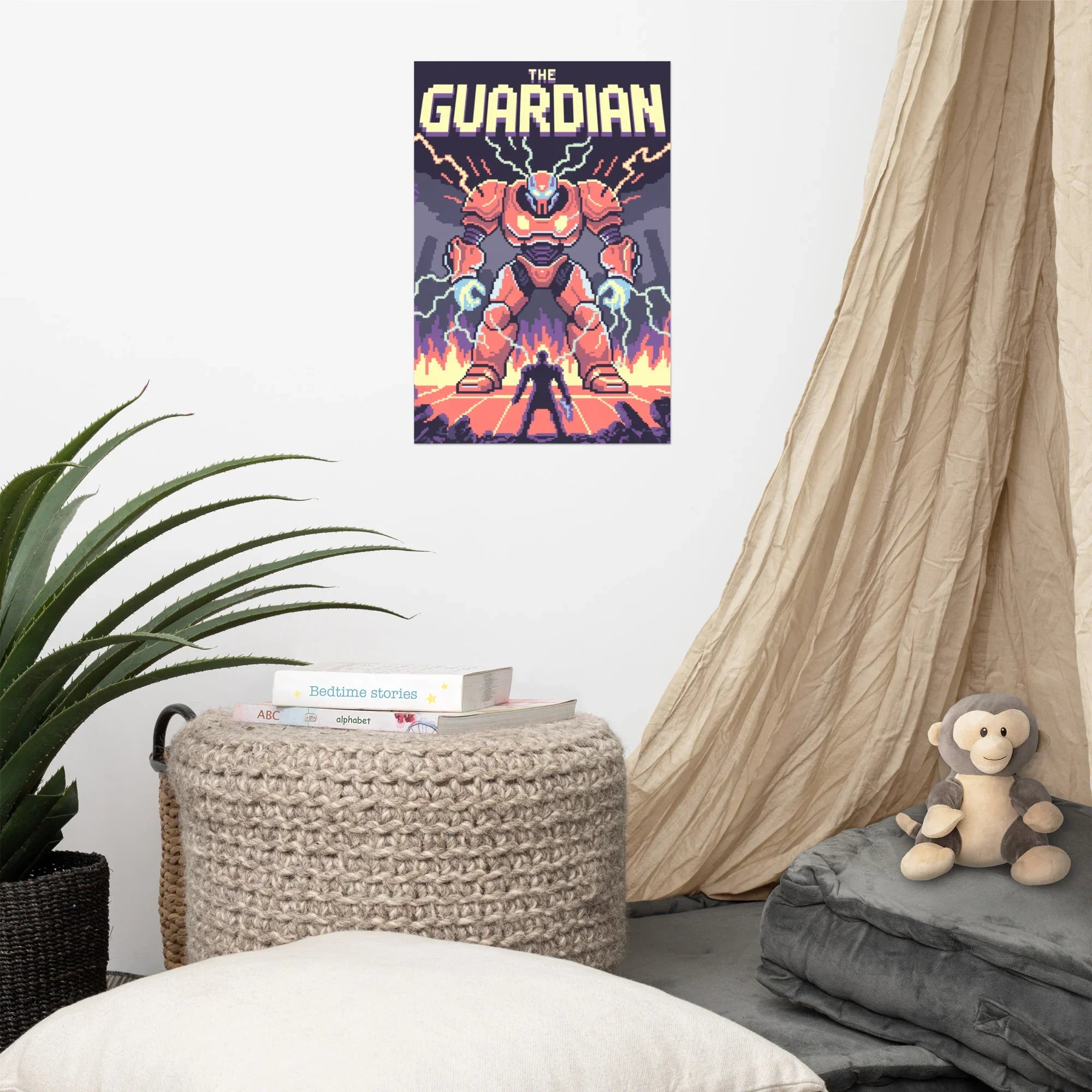 The Guardian – Pixel Mecha Showdown Poster - RaZits
