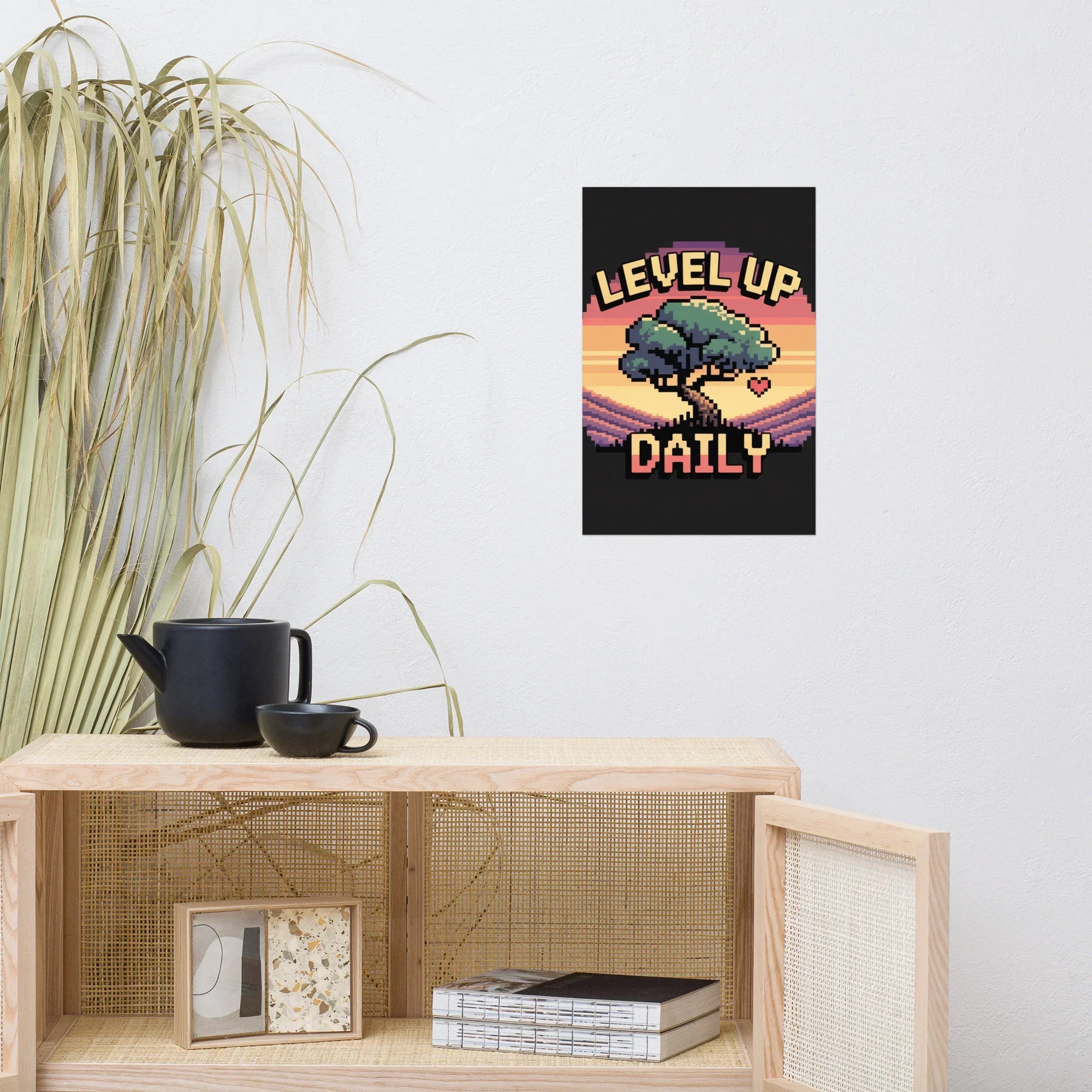 Level Up Daily – Motivational Pixel Art for Retro Gamers - RaZits