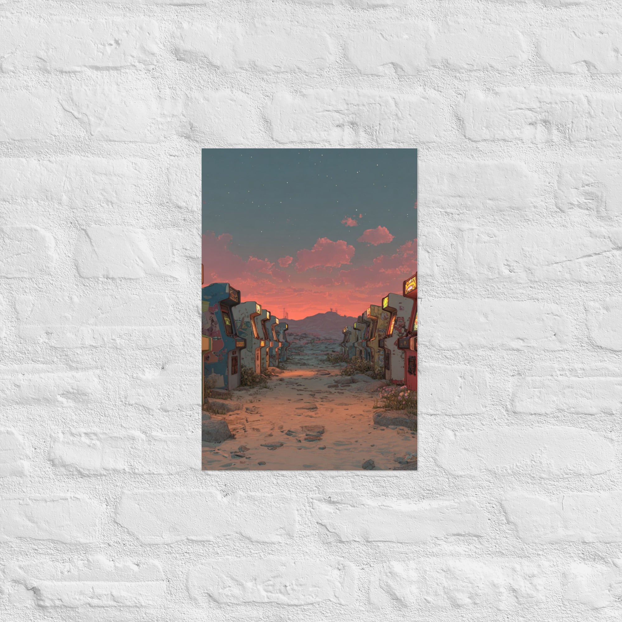 Vintage Arcade Wall Art — The Marquee Boneyard | Premium Retro Gaming Collectible – enhanced matte paper poster in 12x18 front