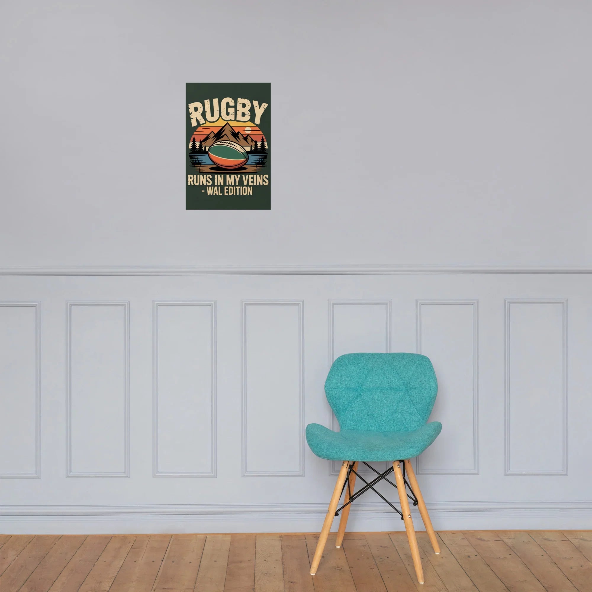 Rugby Runs in My Veins – Wales Edition Poster - RaZits