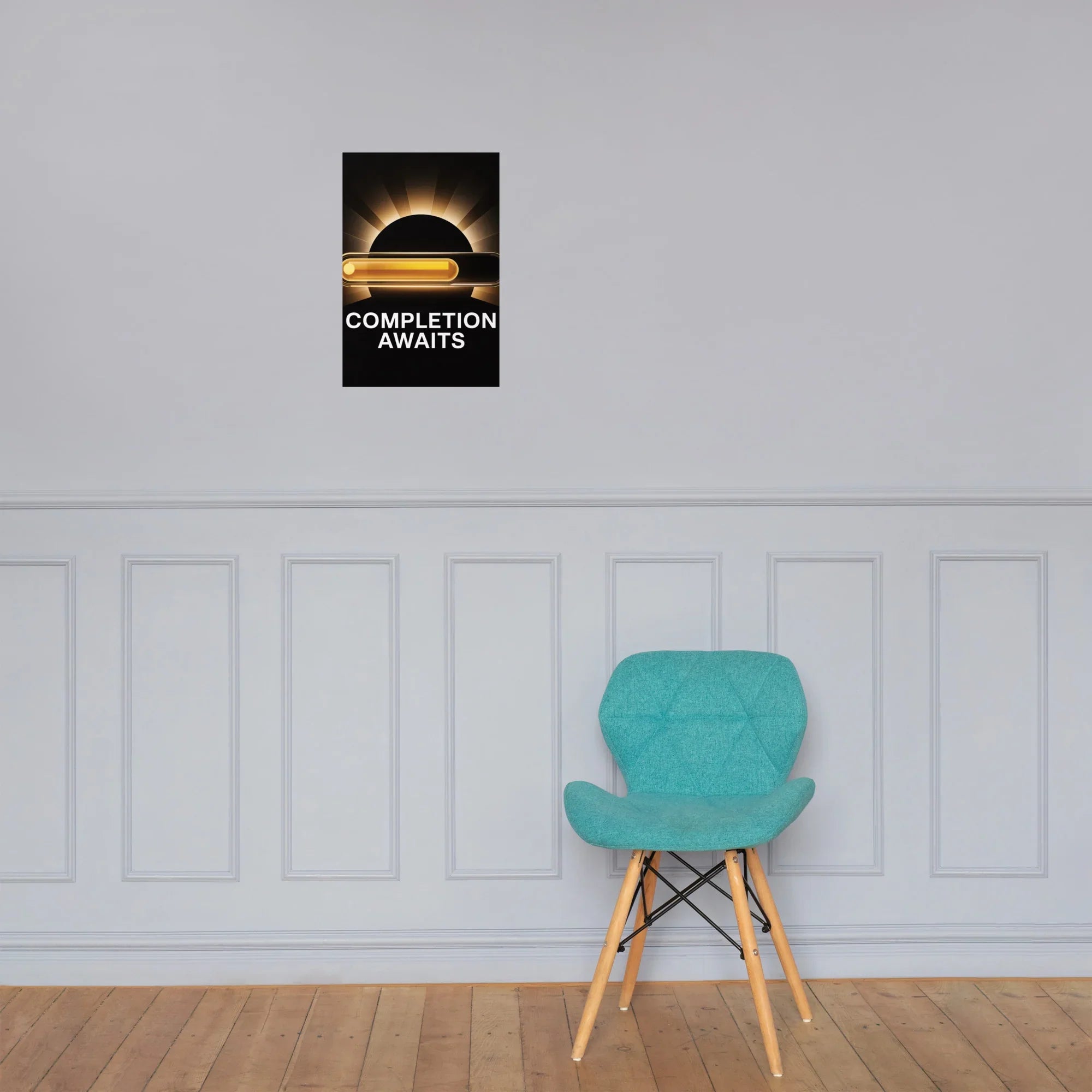 Completion Awaits – Minimalist Gaming Progress Poster for Motivated Gamers - RaZits