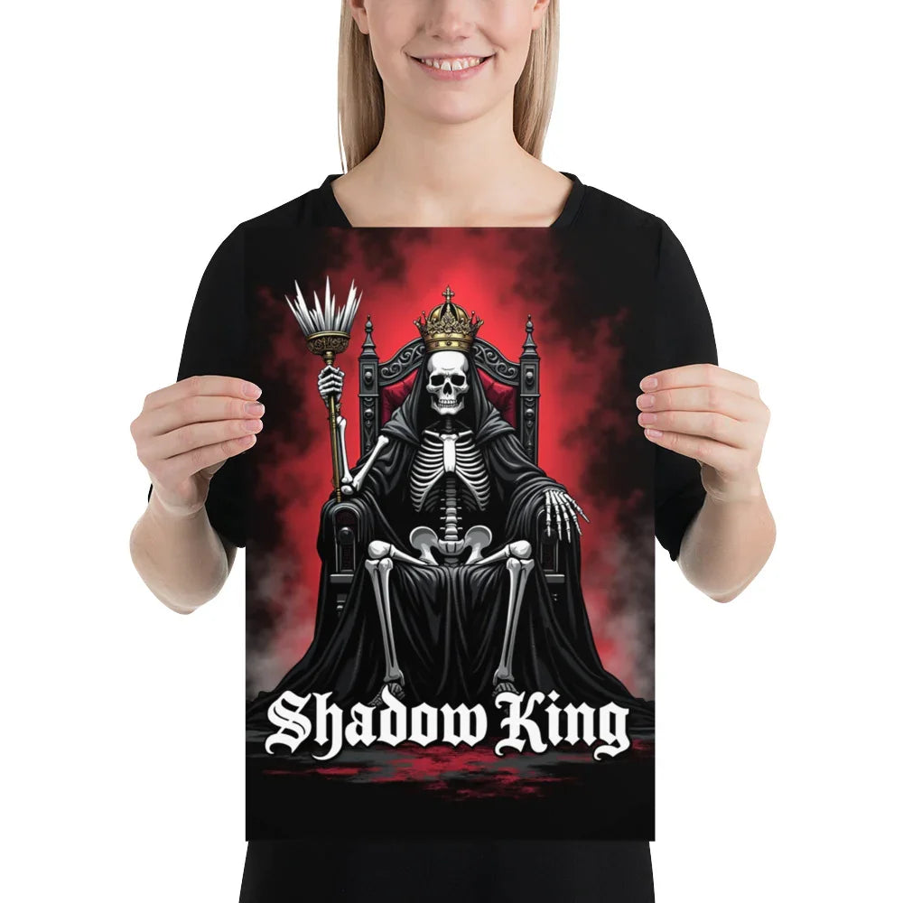 Shadow King Poster – Gothic Skull Art - RaZits